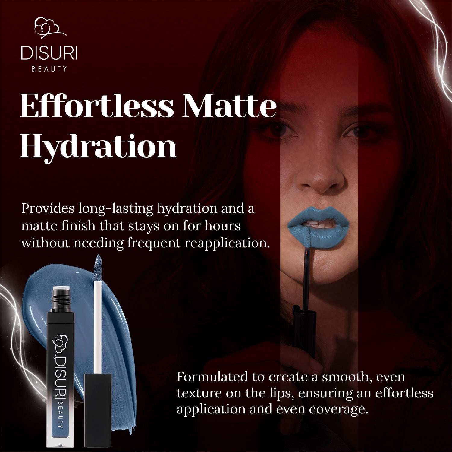 DISURI Beauty Liquid Lipstick - Blue Ambition (31)