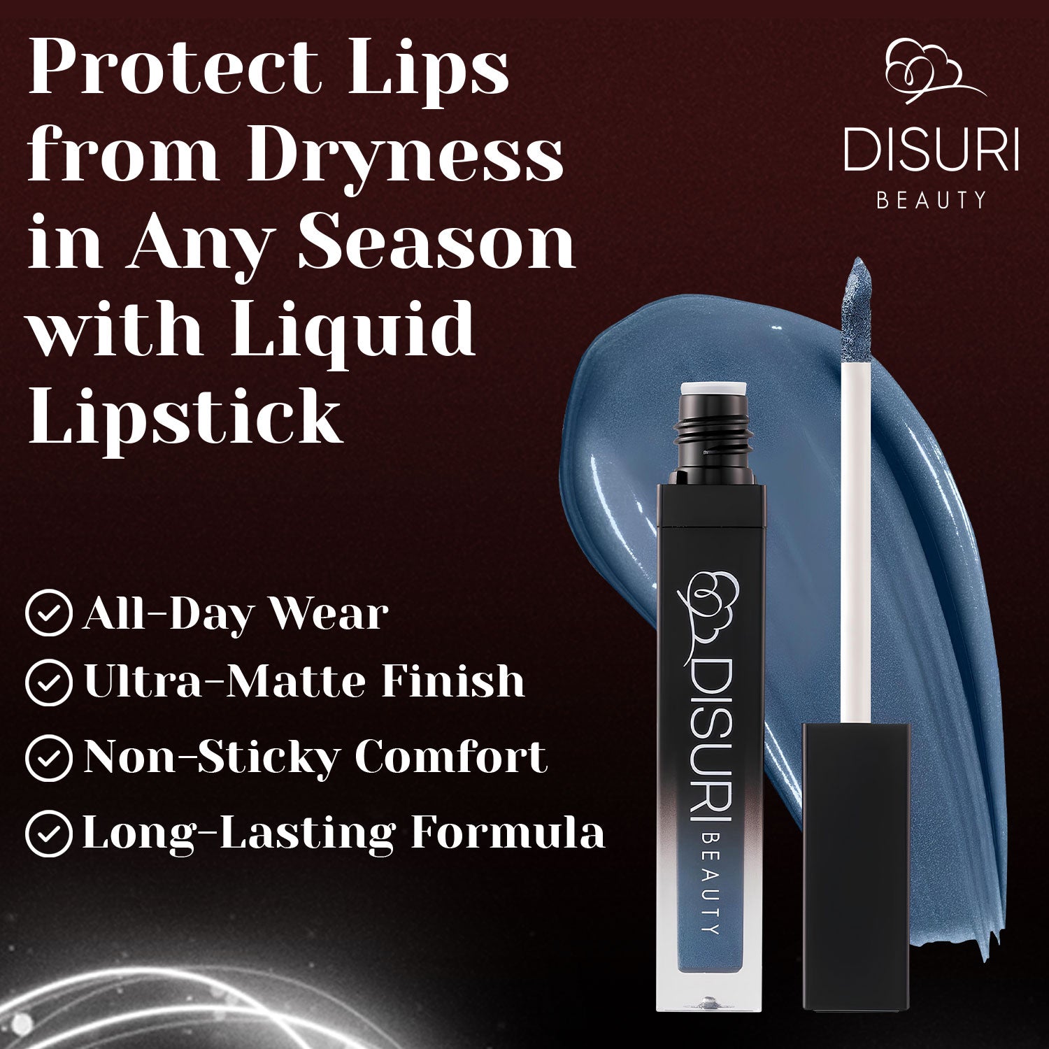DISURI Beauty Liquid Lipstick - Blue Ambition (31)