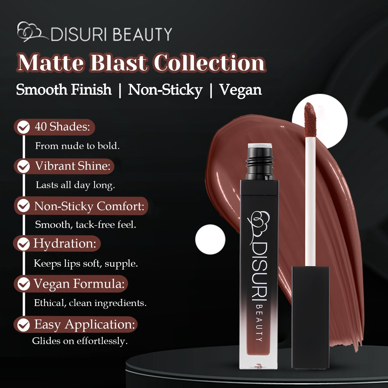 DISURI Beauty Liquid Lipstick - Celia (47)