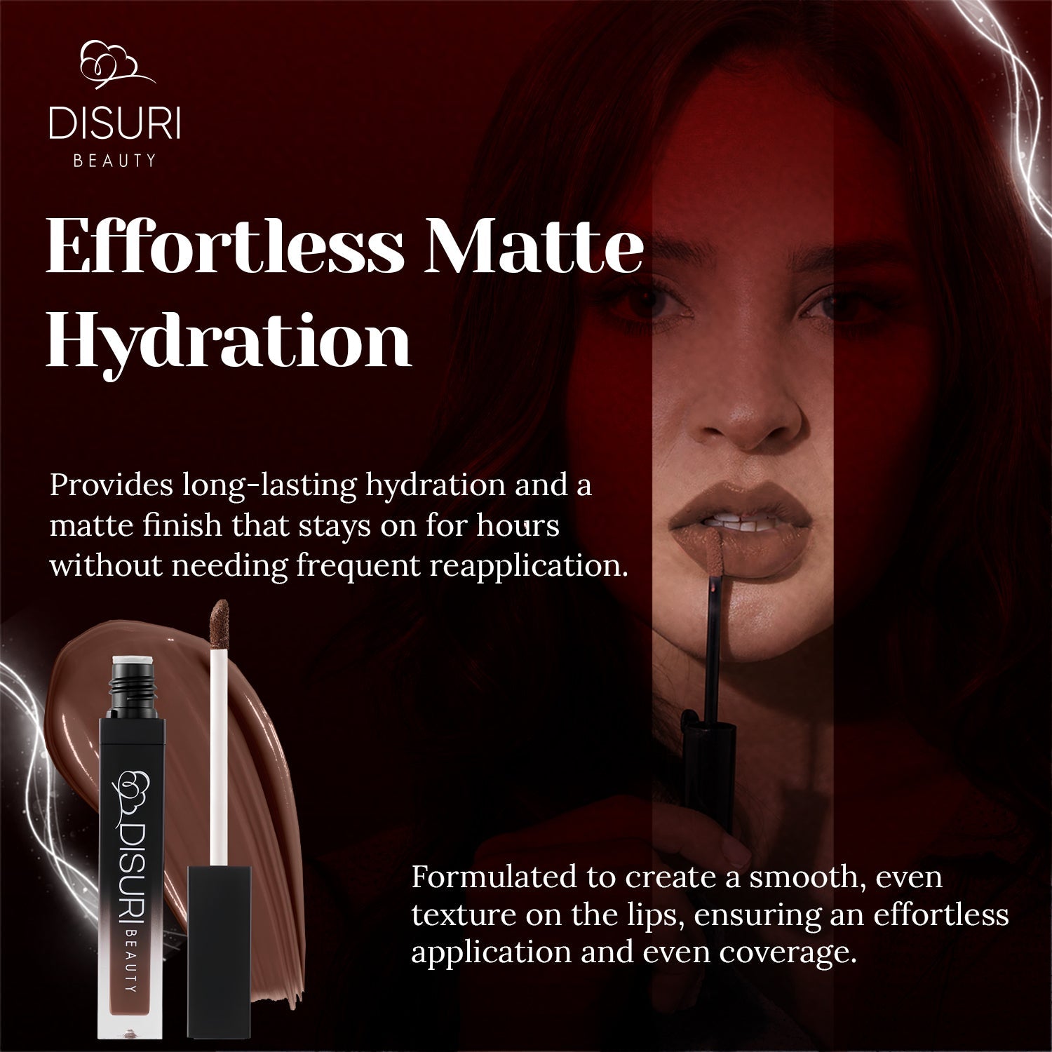 DISURI Beauty Liquid Lipstick - Chocolate Cake (68)