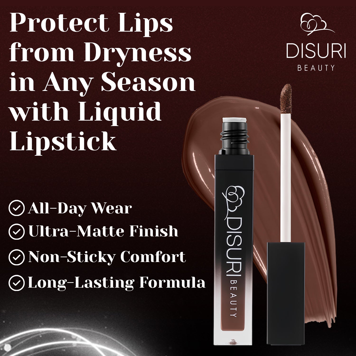 DISURI Beauty Liquid Lipstick - Chocolate Cake (68)