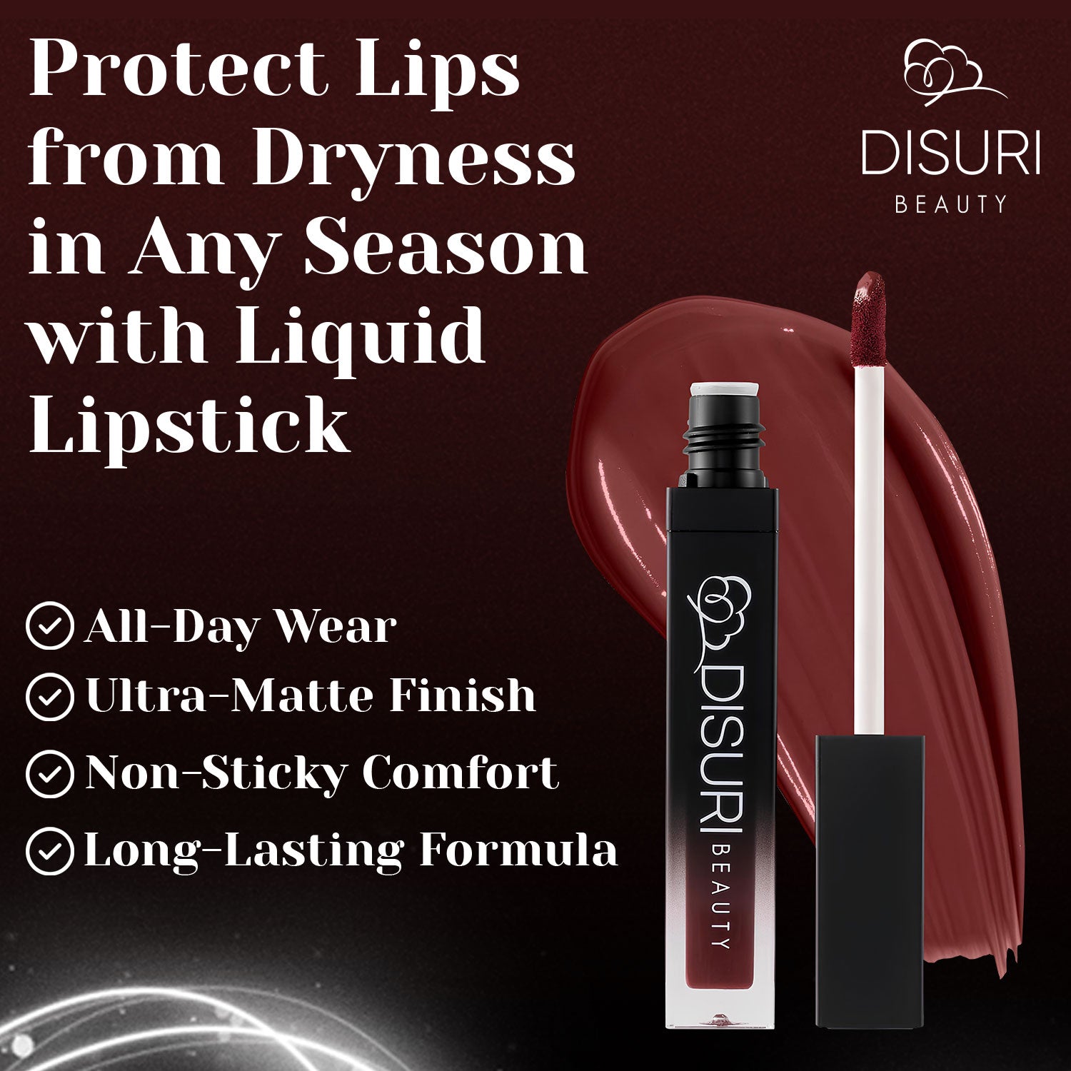 DISURI Beauty Liquid Lipstick - Red Wine (53)