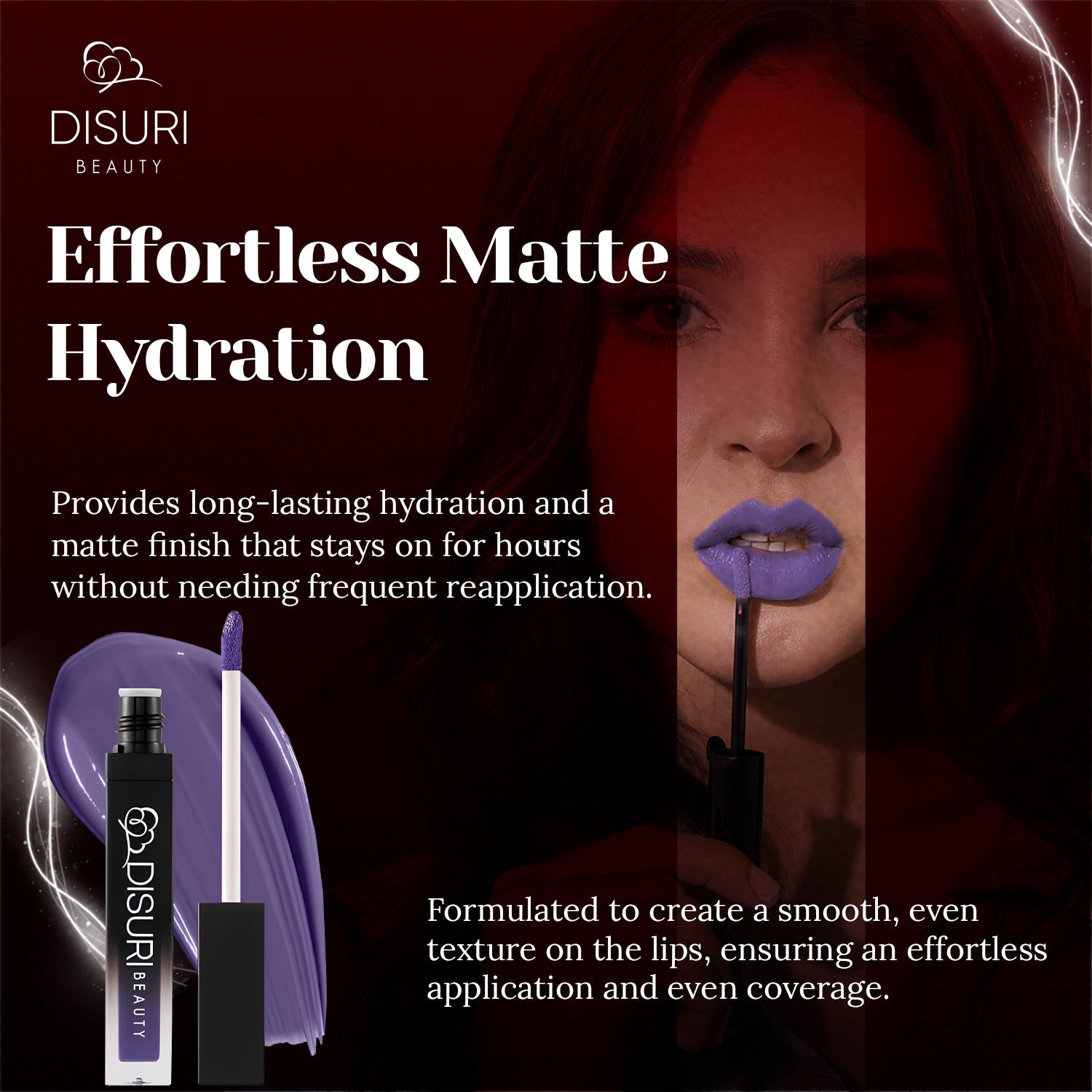 DISURI Beauty Liquid Lipstick - Royal Purple (50)