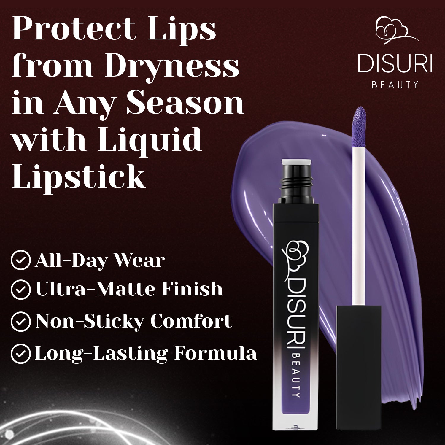 DISURI Beauty Liquid Lipstick - Royal Purple (50)