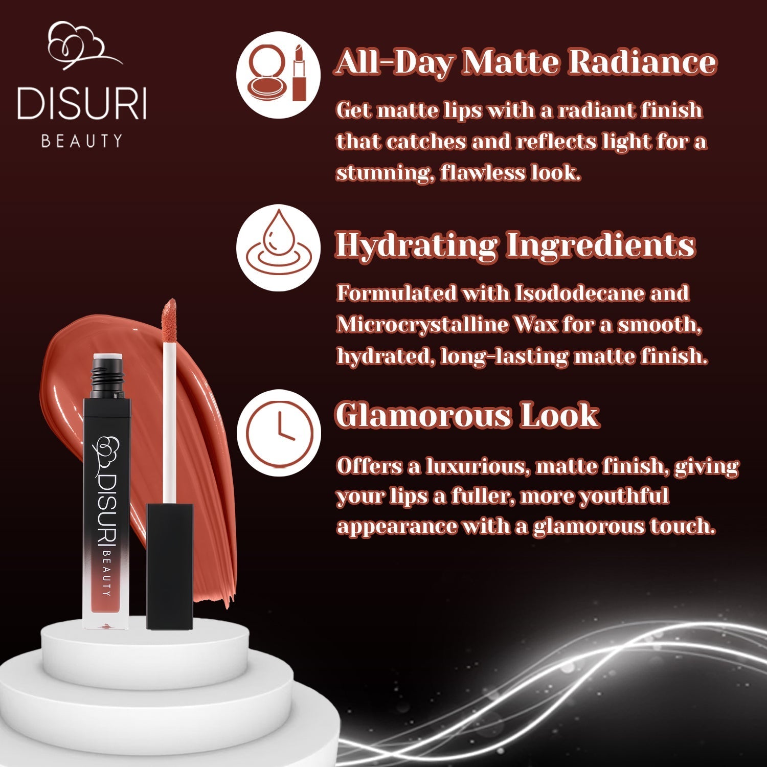 DISURI Beauty Liquid Lipstick - Georgia Peach (26)