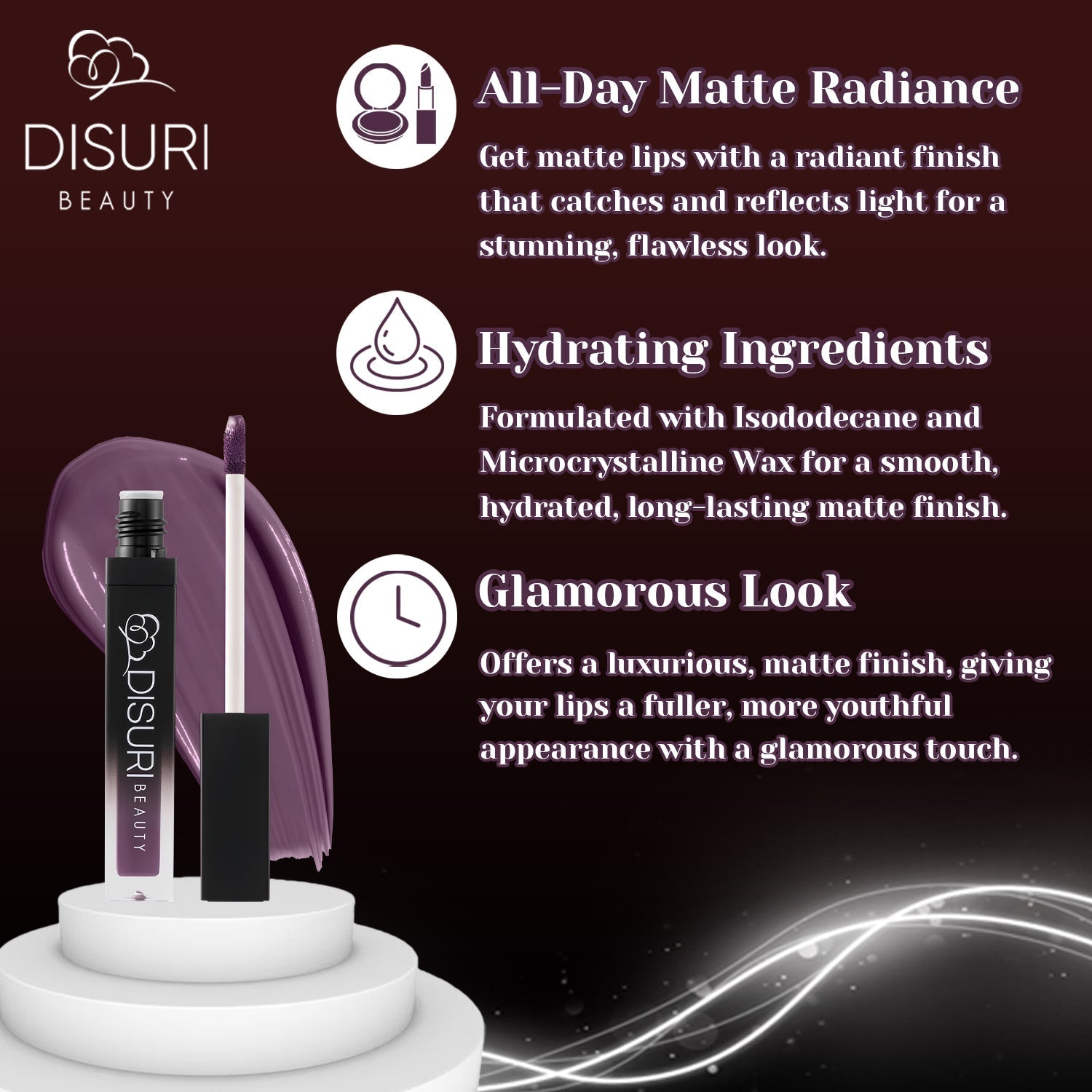 DISURI Beauty Liquid Lipstick - Uptown Haze (94)