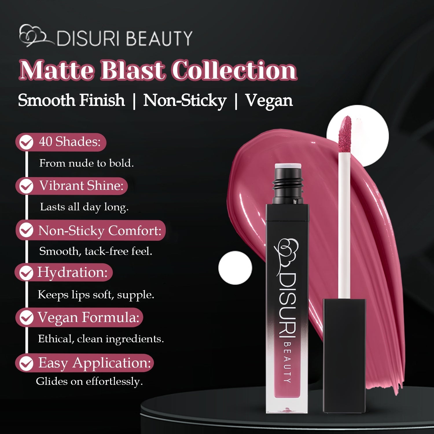 DISURI Beauty Liquid Lipstick - Whats Poppin? (19)