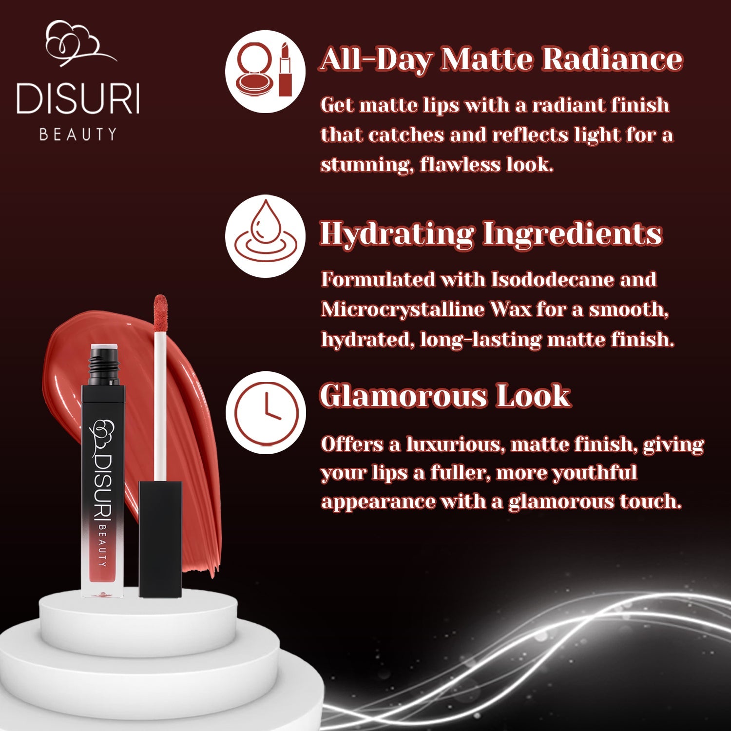 DISURI Beauty Liquid Lipstick - Malvada (7)