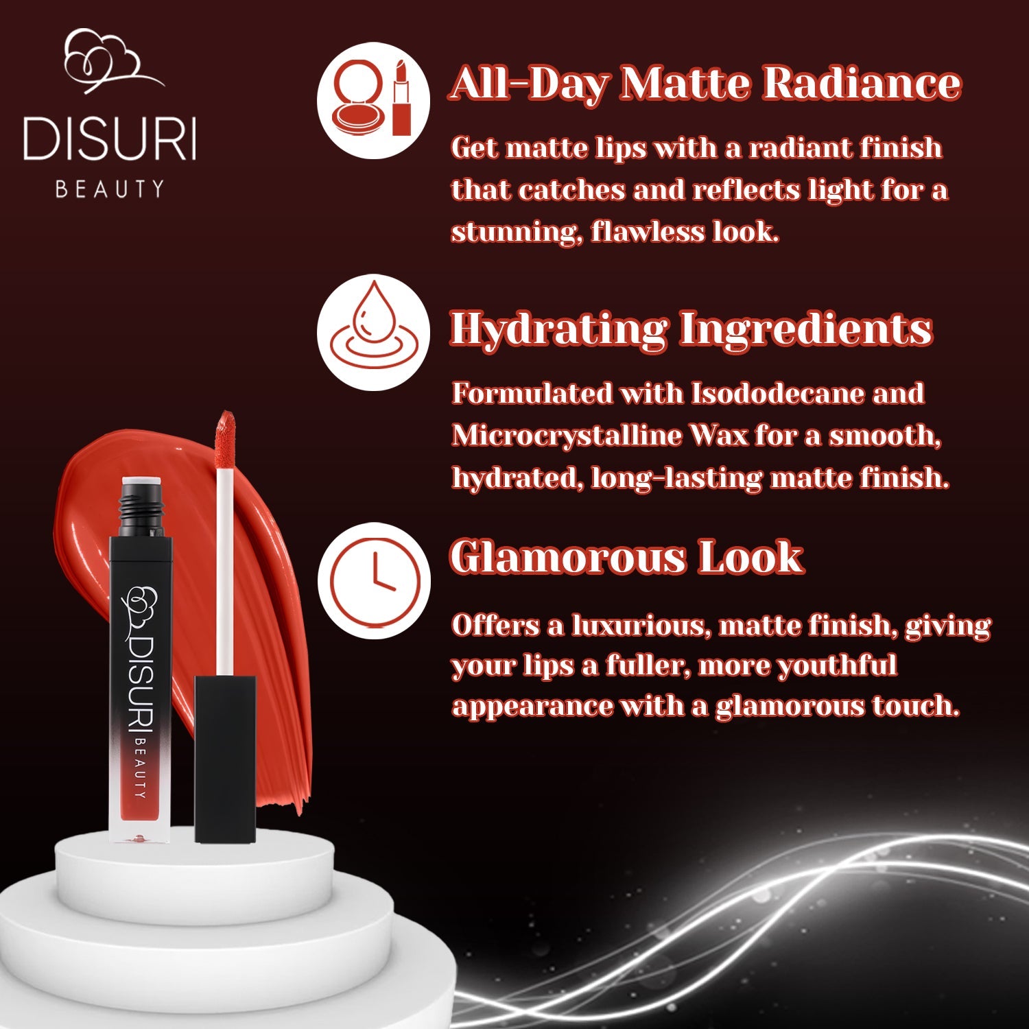 DISURI Beauty Liquid Lipstick - Seductive (9)