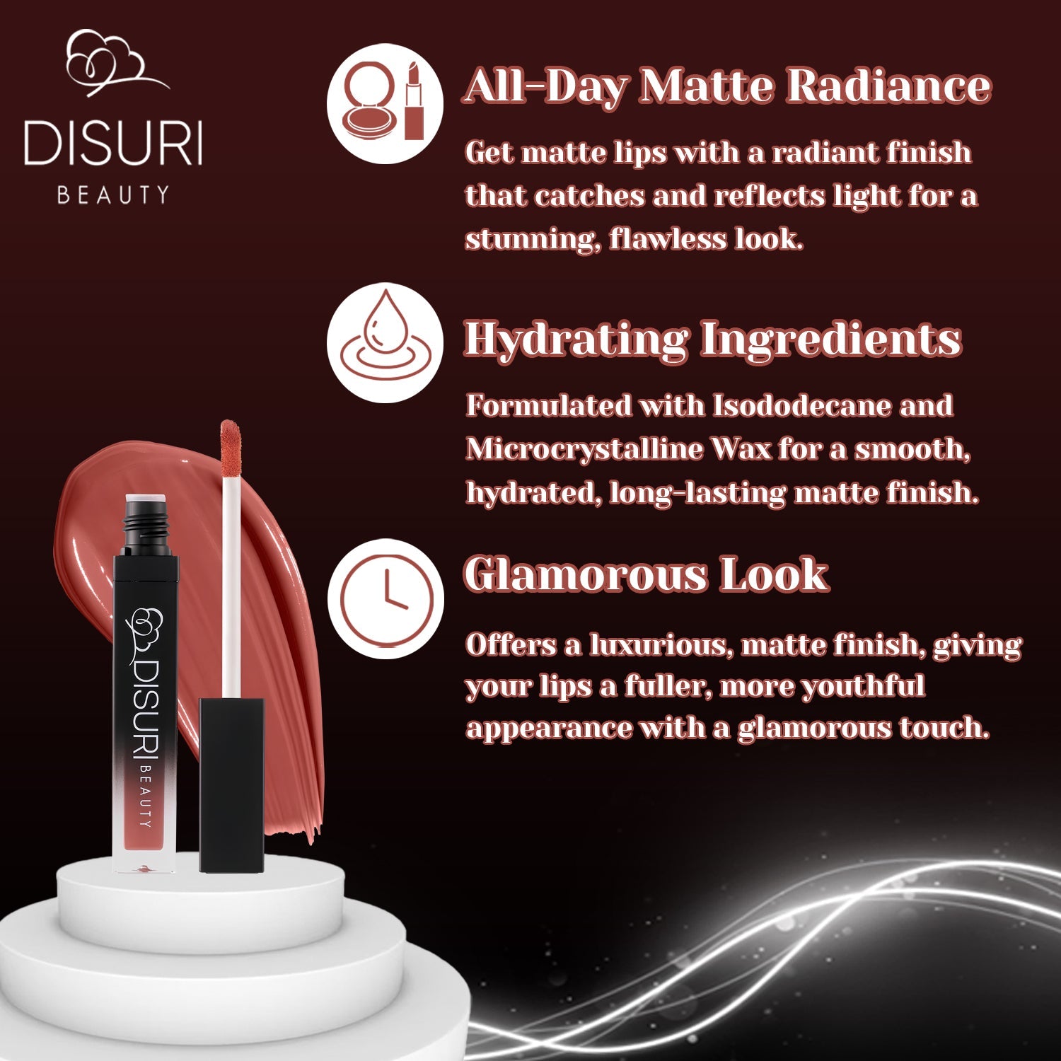 DISURI Beauty Liquid Lipstick - Blush Hour (12)