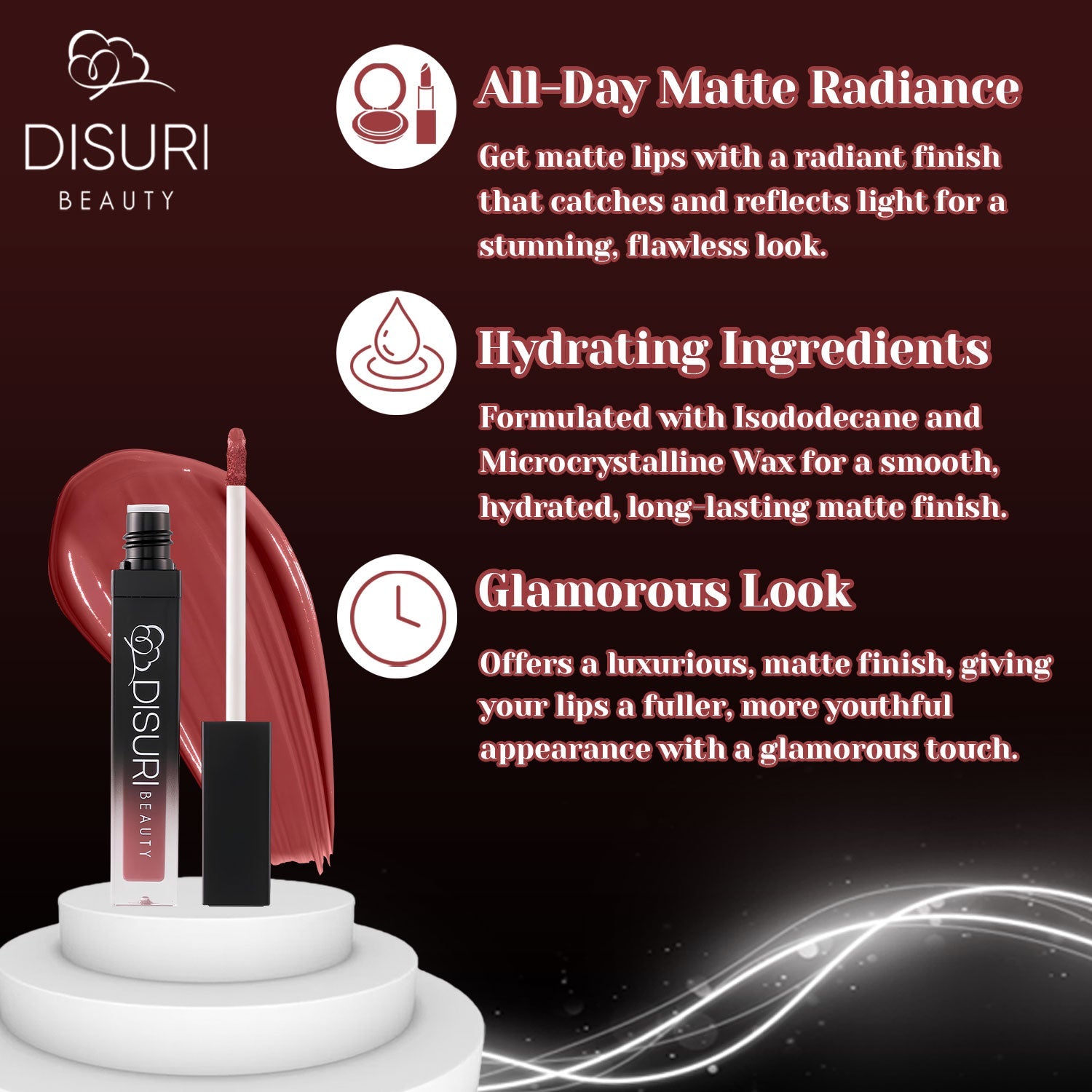 DISURI Beauty Liquid Lipstick - Boss Status (36)