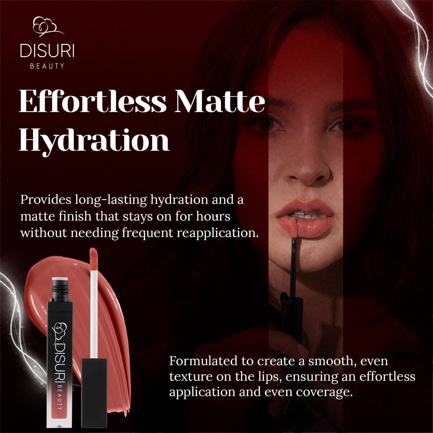DISURI Beauty Liquid Lipstick - Blush Hour (12)