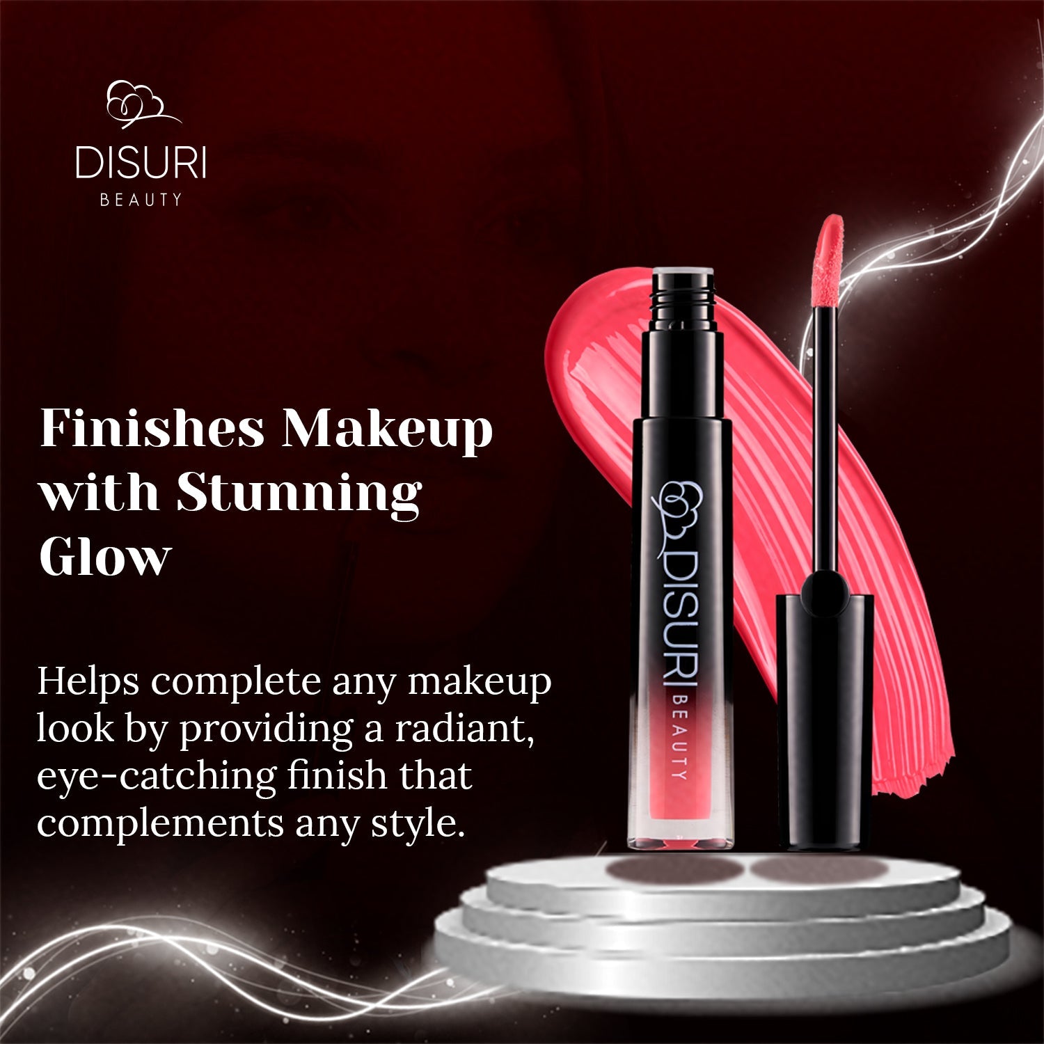 DISURI Beauty Glossy Blast Lip Gloss - Pink Cupcake (M9)