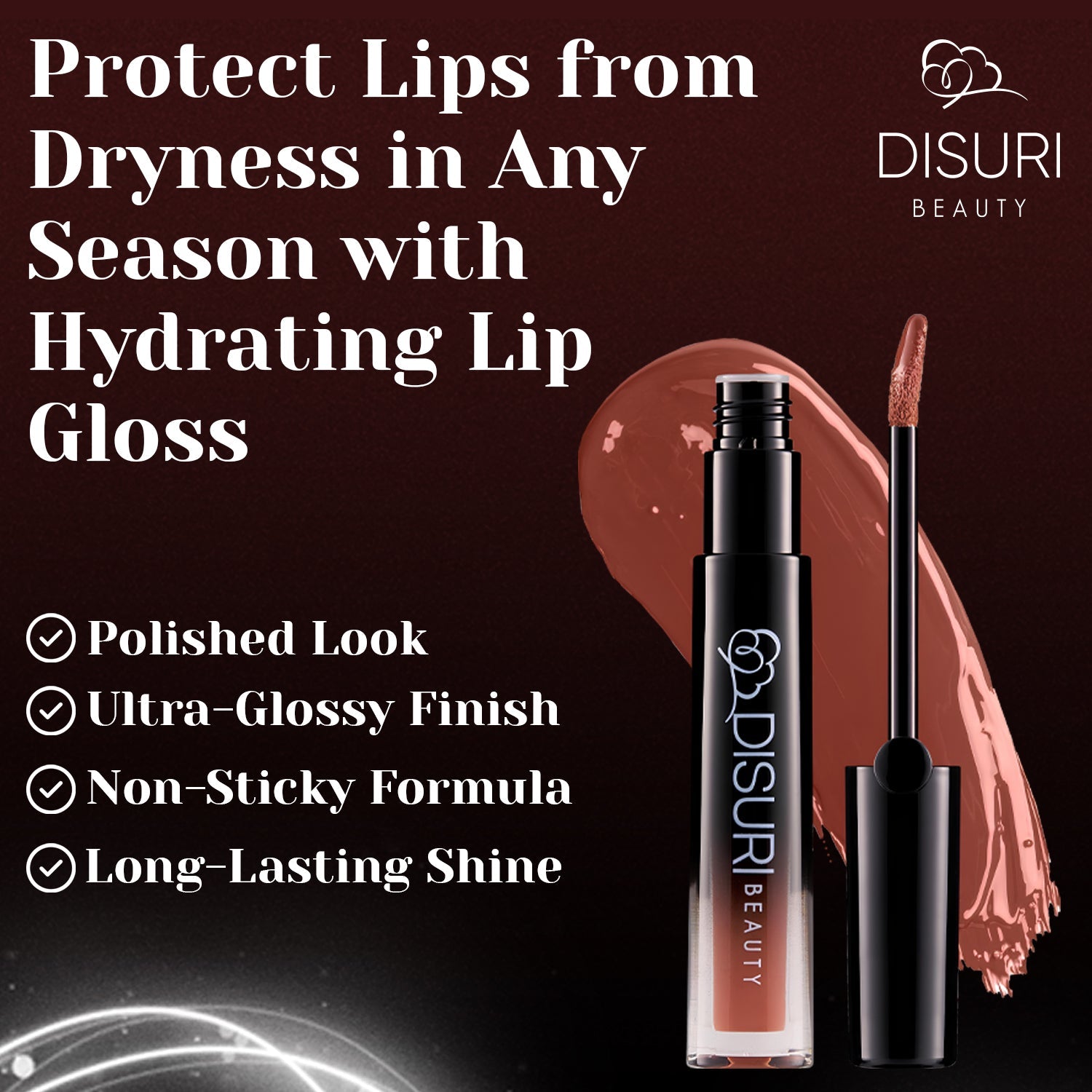 DISURI Beauty Glossy Blast Lip Gloss - Mocha (M35)