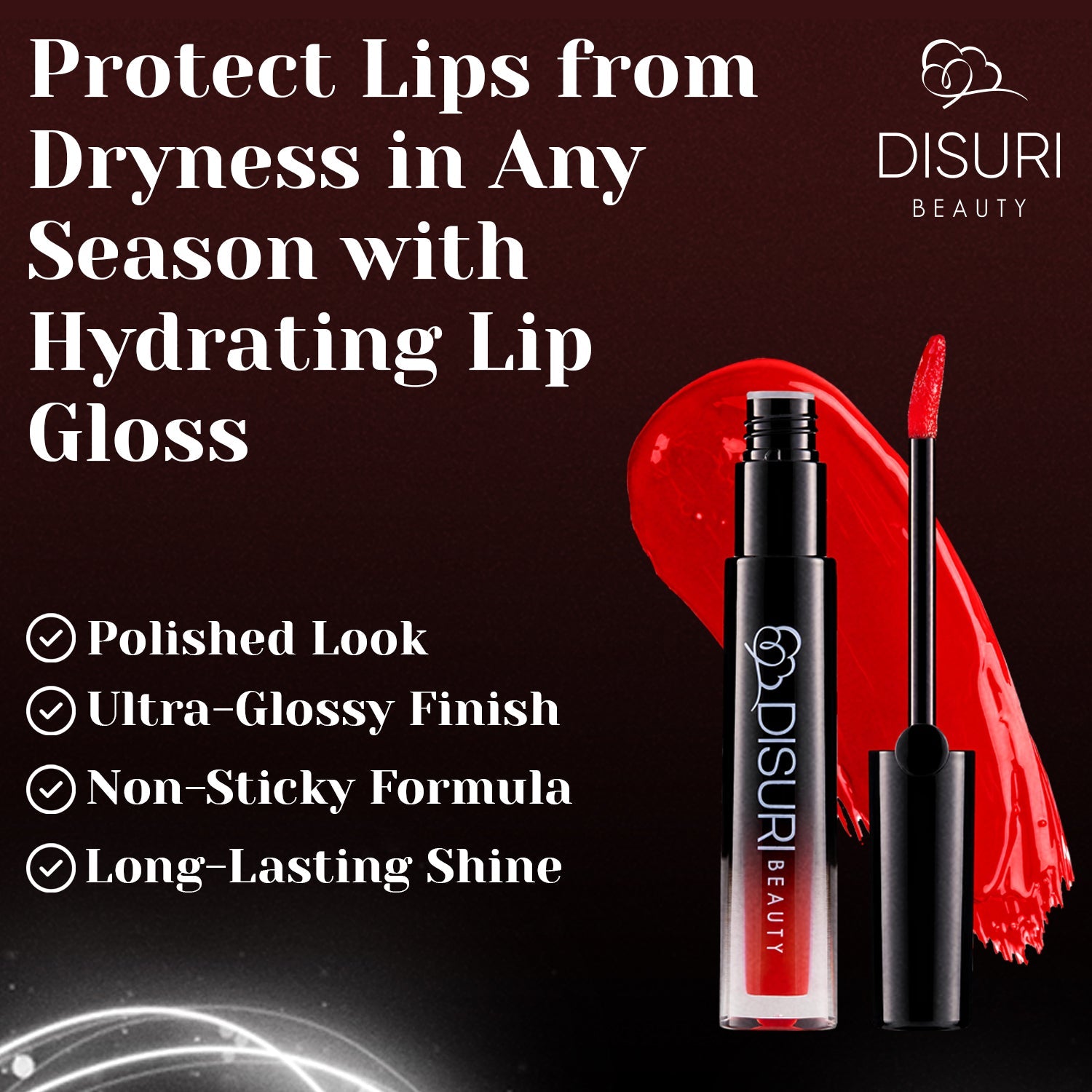 DISURI Beauty Glossy Blast Lip Gloss - Queens (M60)