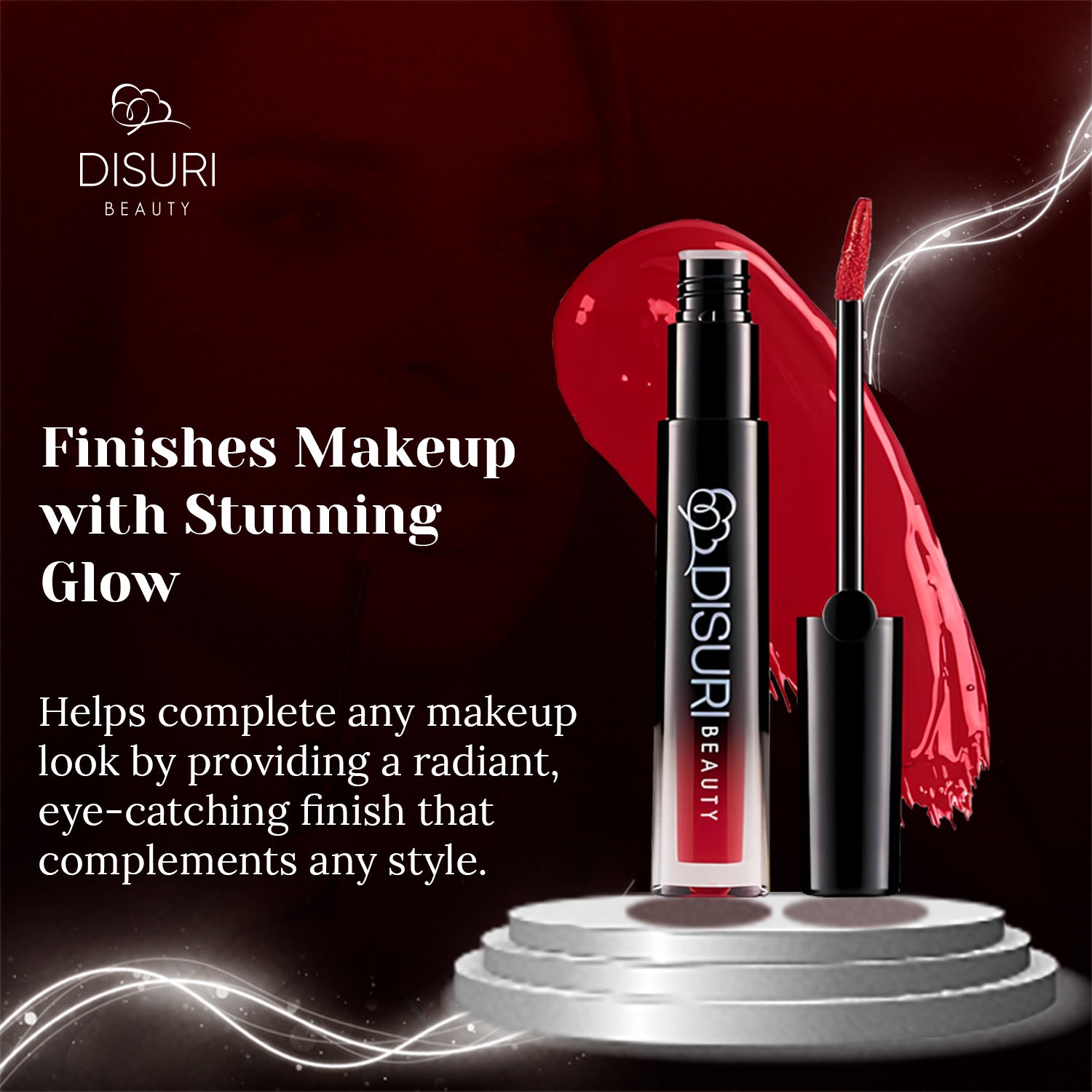 DISURI Beauty Glossy Blast Lip Gloss - Ruby Rosa (M41) DestGlow