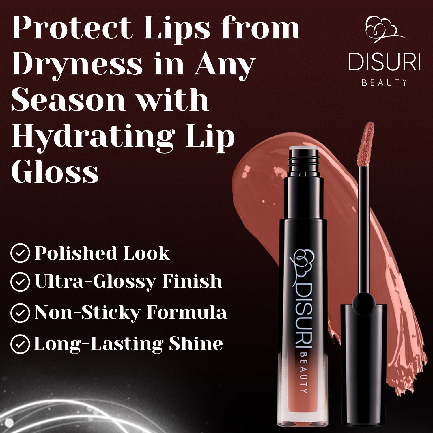 DISURI Beauty Glossy Blast Lip Gloss - Schnicker (M36)