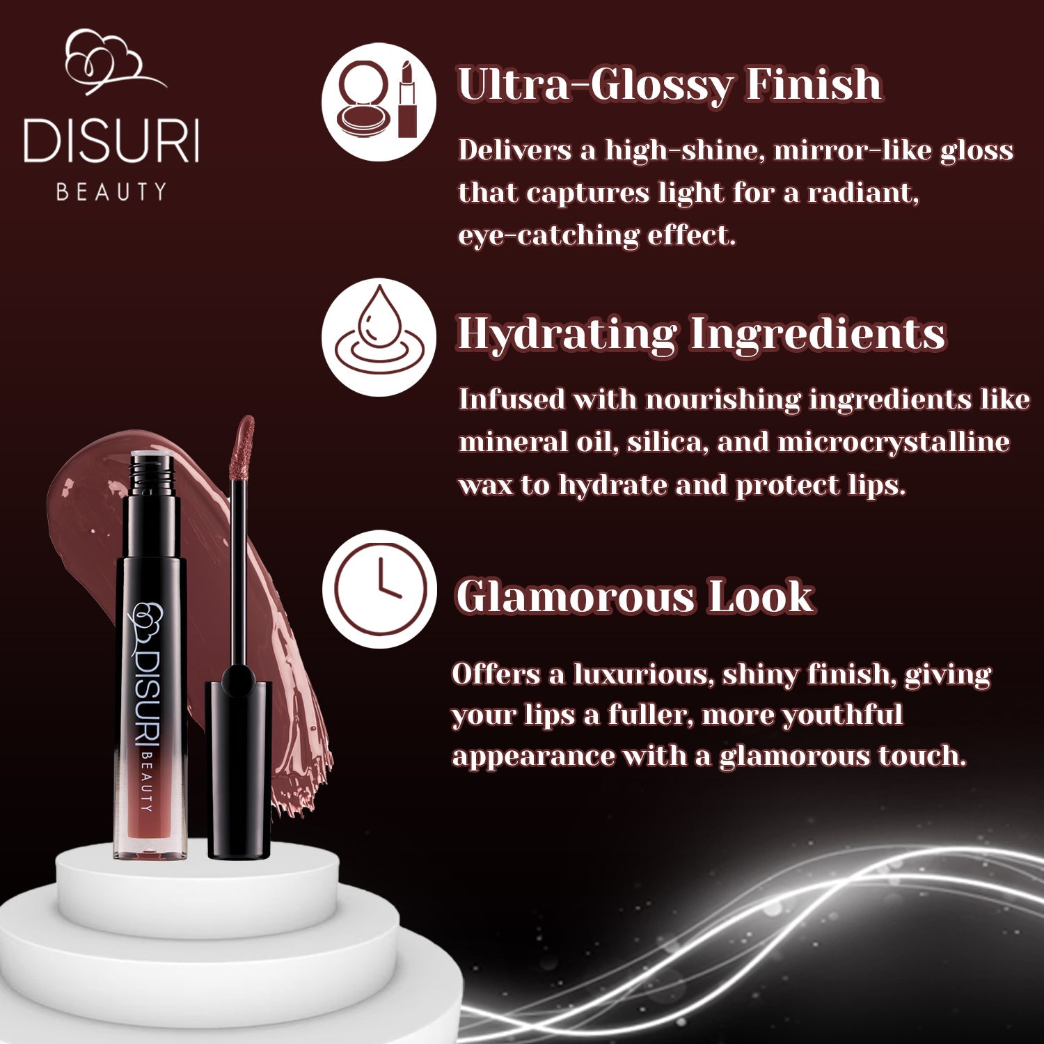 DISURI Beauty Glossy Blast Lip Gloss - Brooklyn (M73)