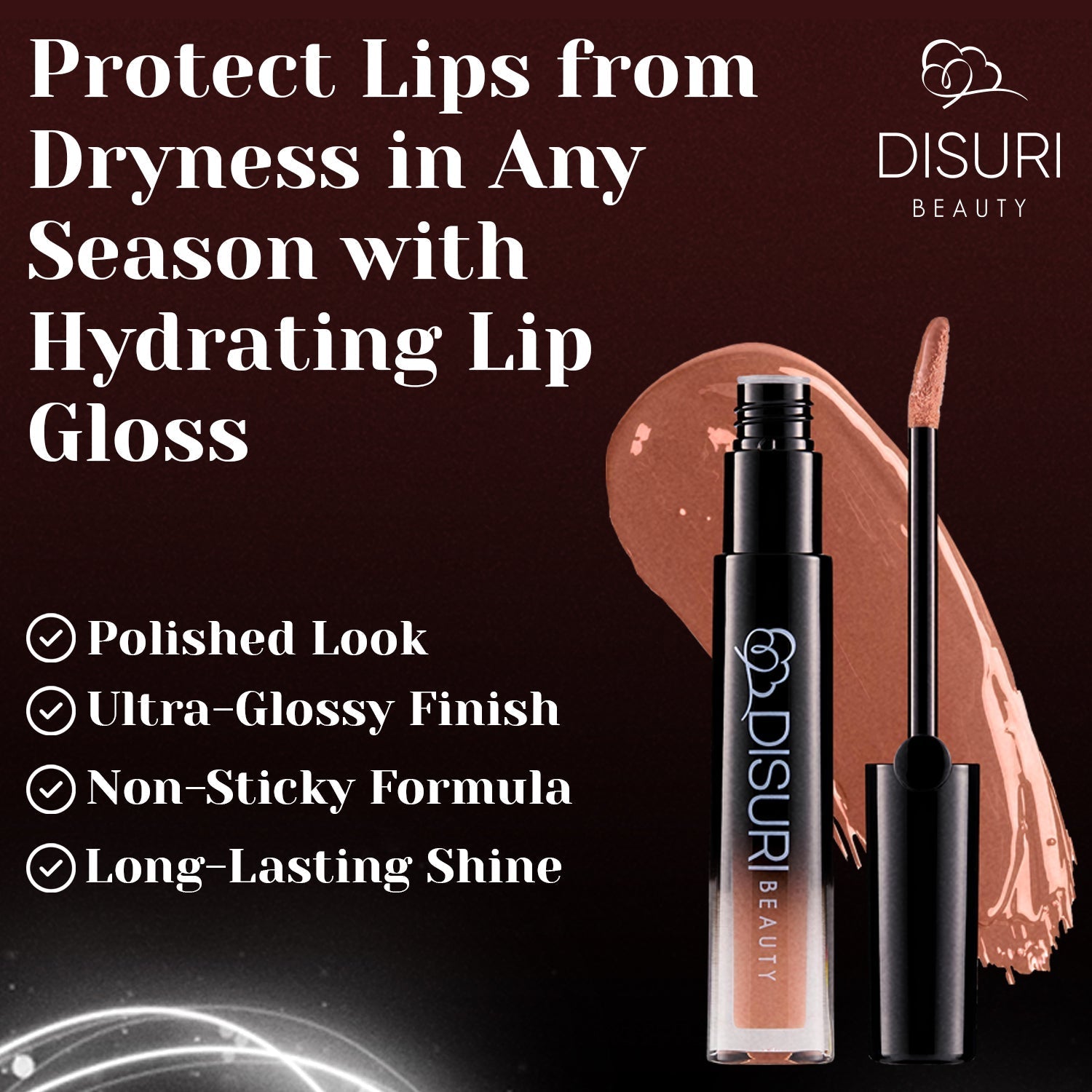 DISURI Beauty Glossy Blast Lip Gloss - Light Nude (M51)