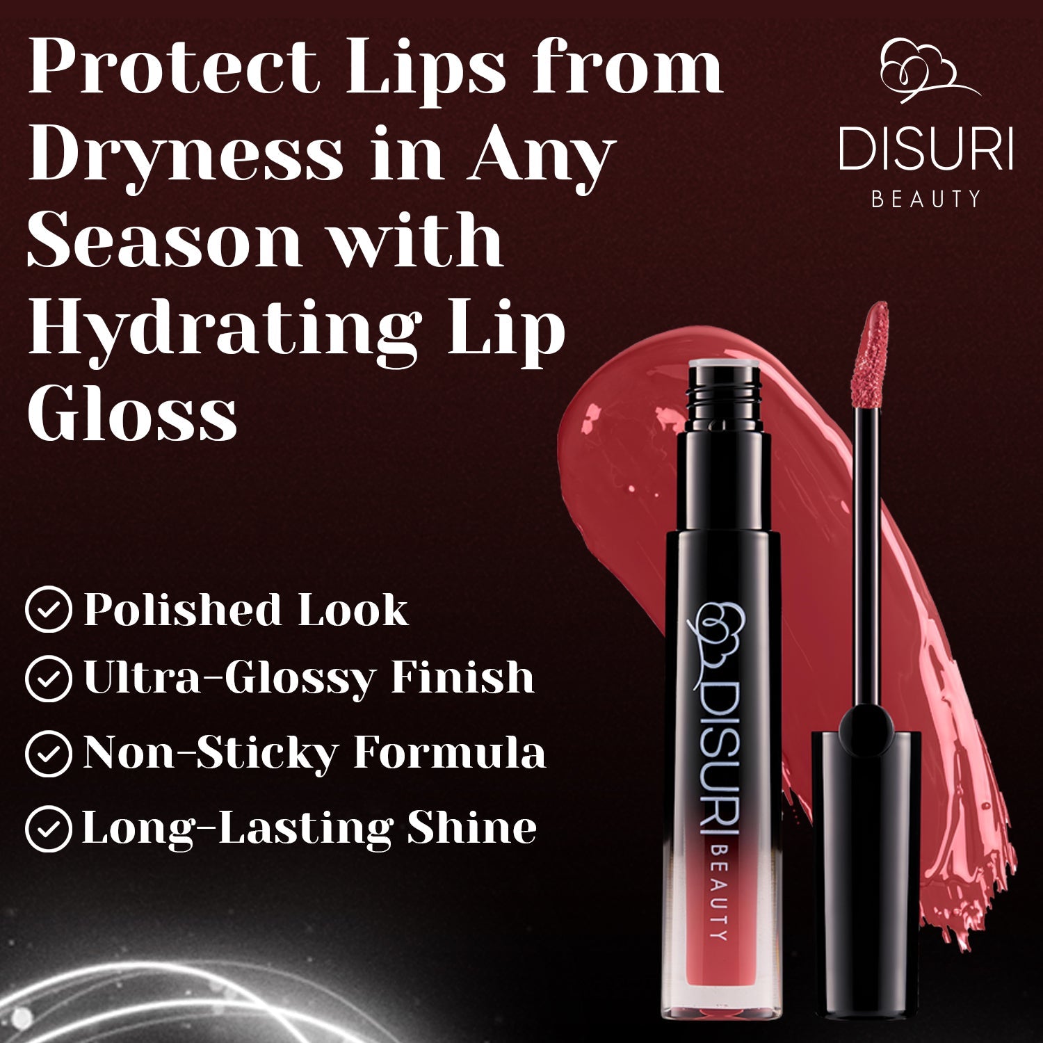 DISURI Beauty Glossy Blast Lip Gloss - Keep It Thoro (M40)