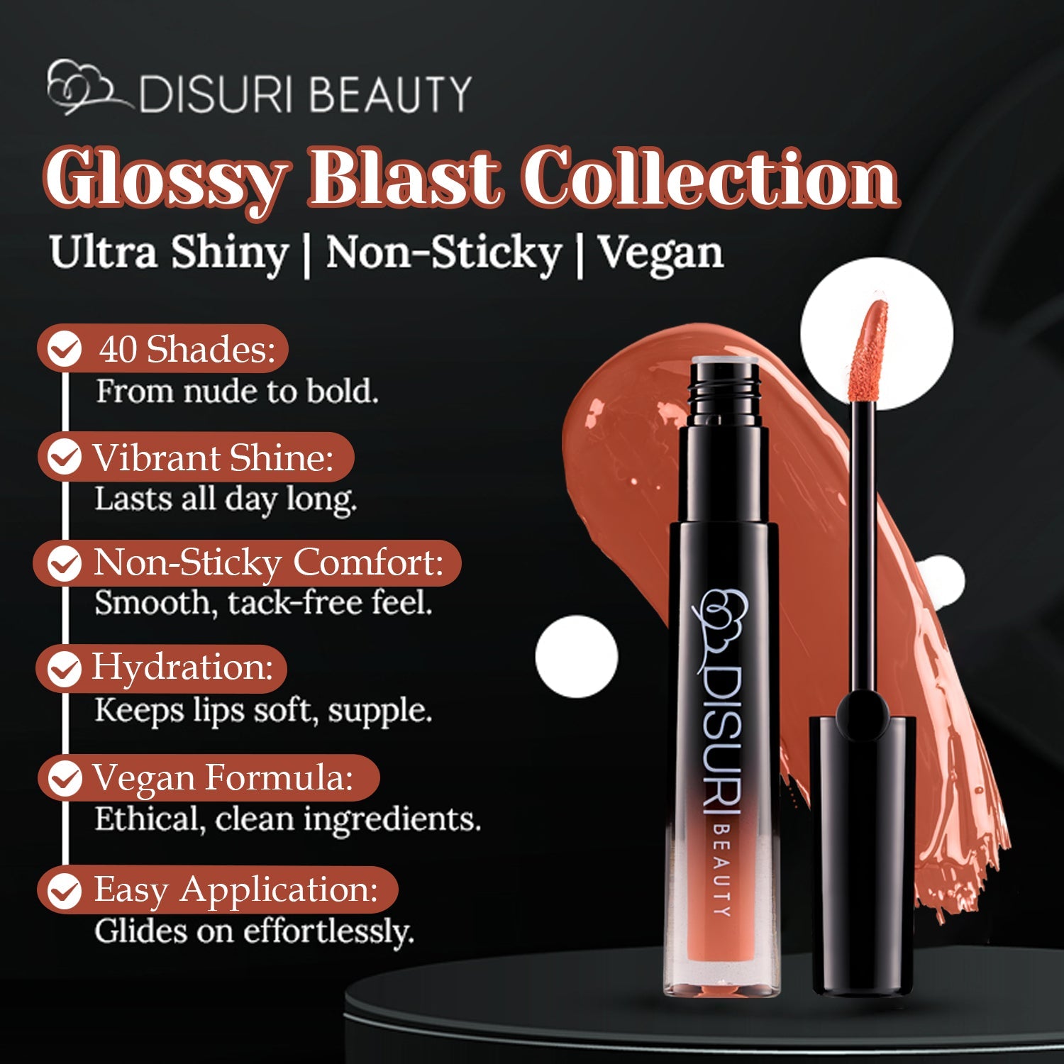 DISURI Beauty Glossy Blast Lip Gloss - Tropical Twist (M34)