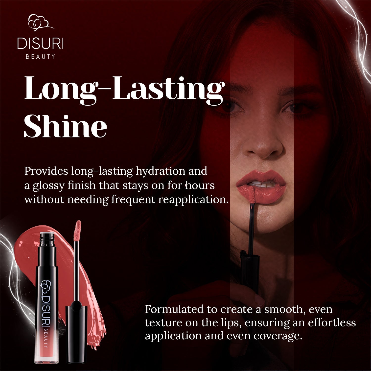 DISURI Beauty Glossy Blast Lip Gloss - Watermelon Rush (M10)
