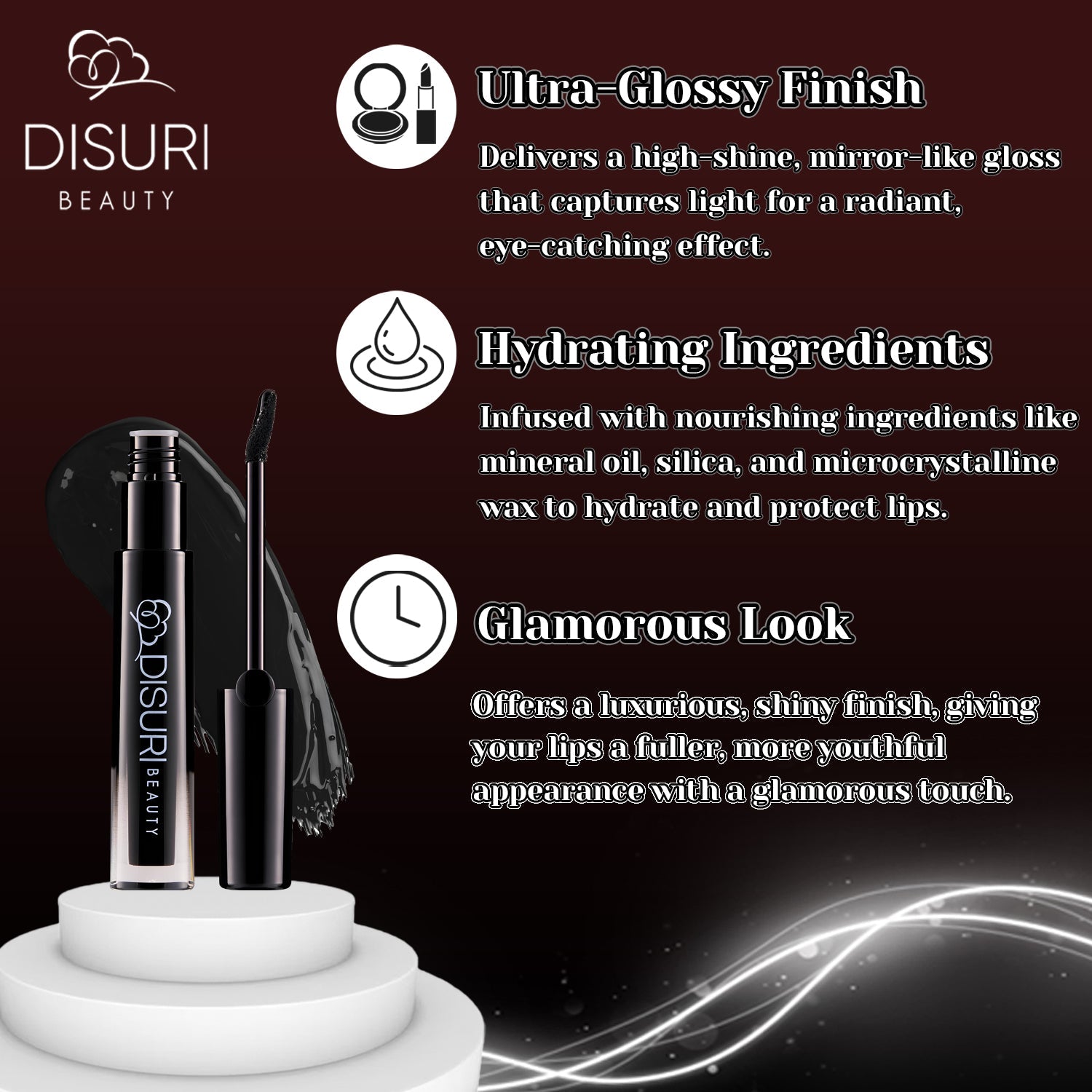 DISURI Beauty Glossy Blast Lip Gloss - Griselda (M56)