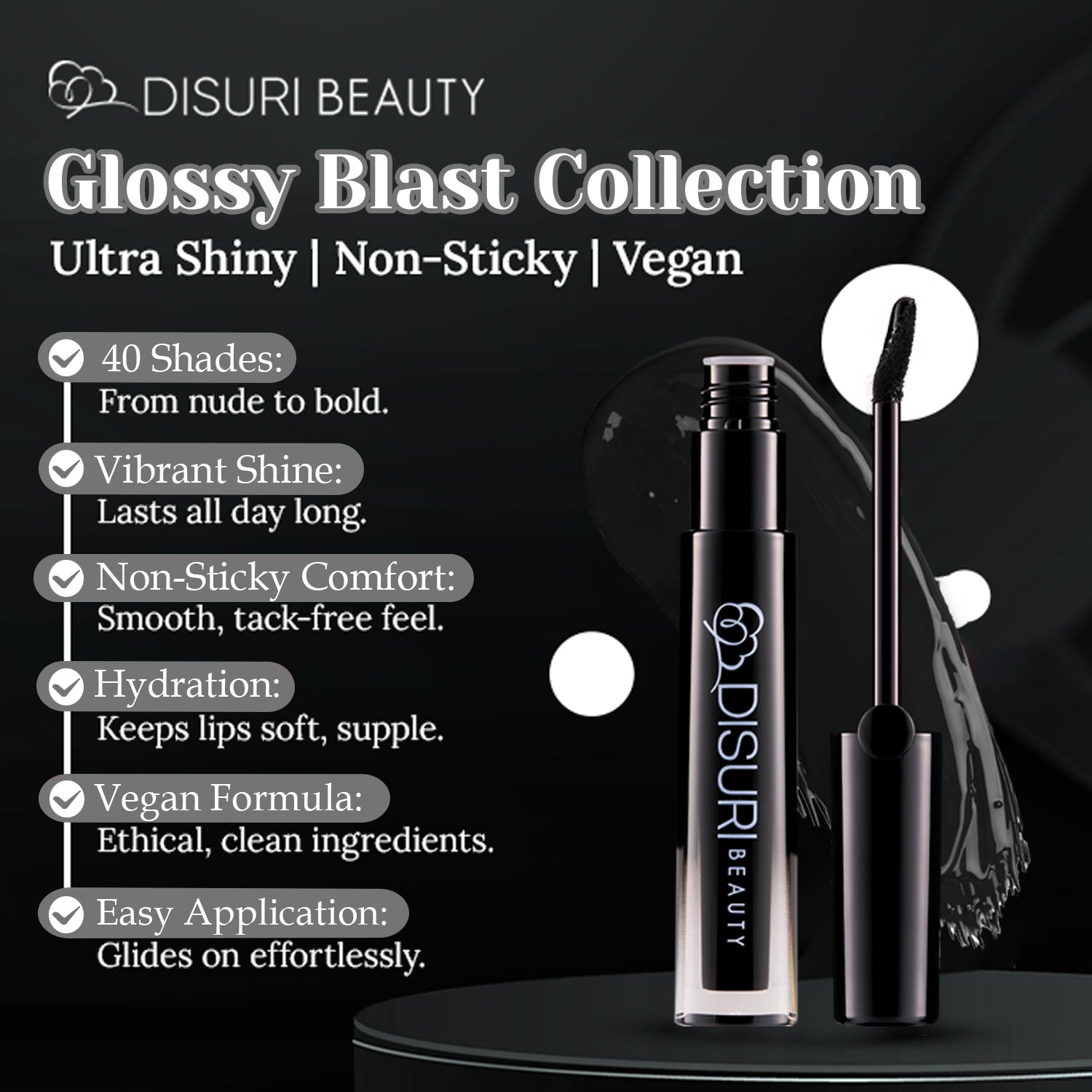 DISURI Beauty Glossy Blast Lip Gloss - Griselda (M56)