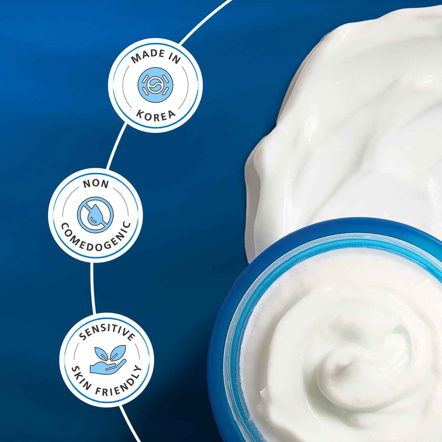 DISURI Hyaluronic Acid Intense Hydration Cream – Korean Barrier-Boosting Moisturizer with Triple HA + 2% Niacinamide