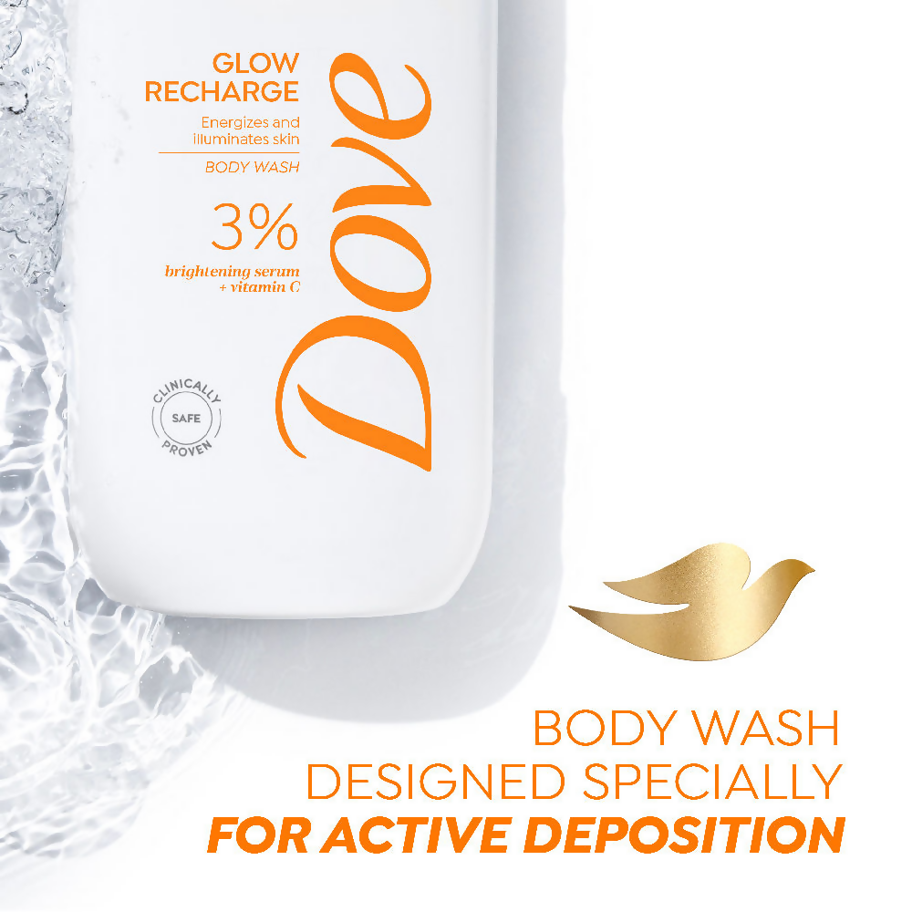 Dove Glow Recharge Exfoliating Serum Body Wash with 3% Brightening Serum + Vitamin C