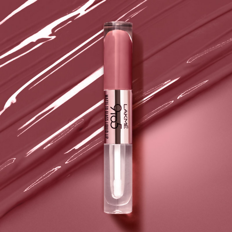 Lakme 9 To 5 Matte To Glass Liquid Lip - Bold In Red