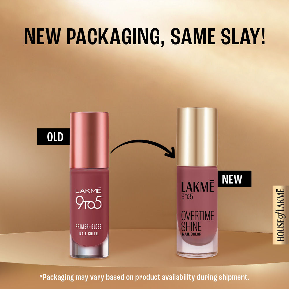 Lakme 9 to 5 Primer + Gloss Nail Colour - Red Alert