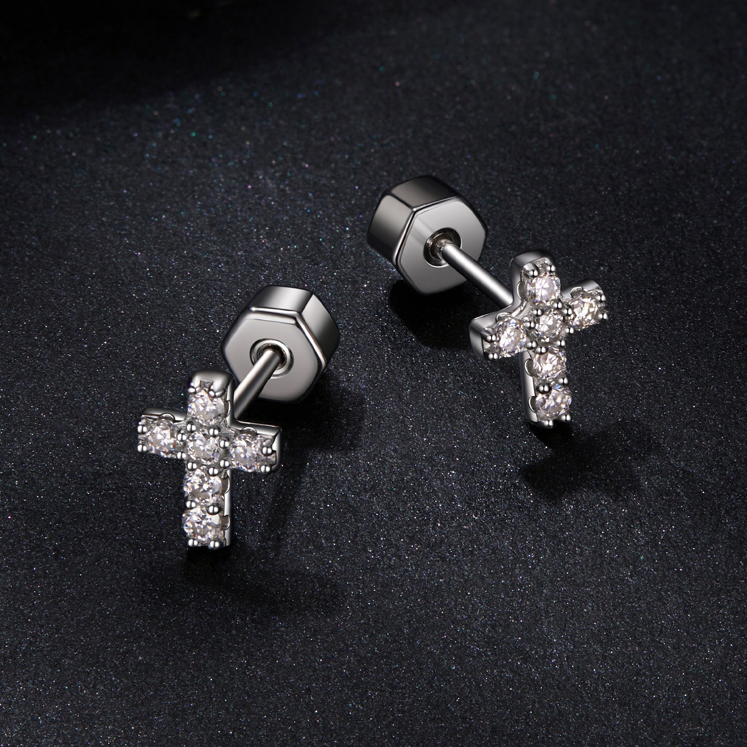 925 Sterling Silver Moissanite Earring 0.7x0.6cm for Women DestGlow