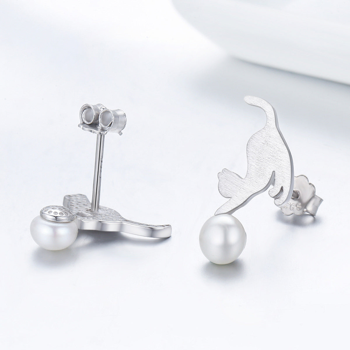 925 Sterling Silver Shell Pearl Earrings for Women DestGlow