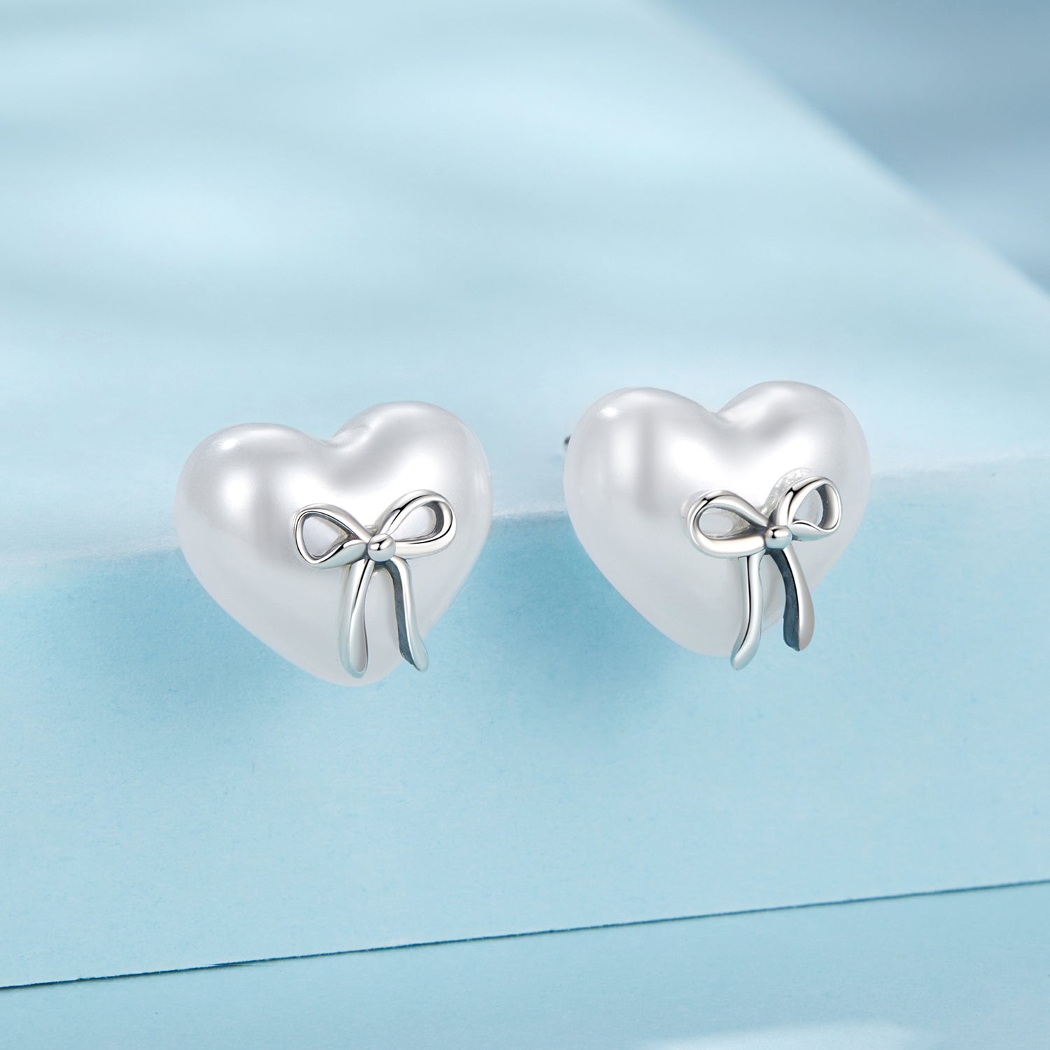 925 Sterling Silver Earrings with Quality Shell Pearl, Size 1*1.2cm for Women DestGlow