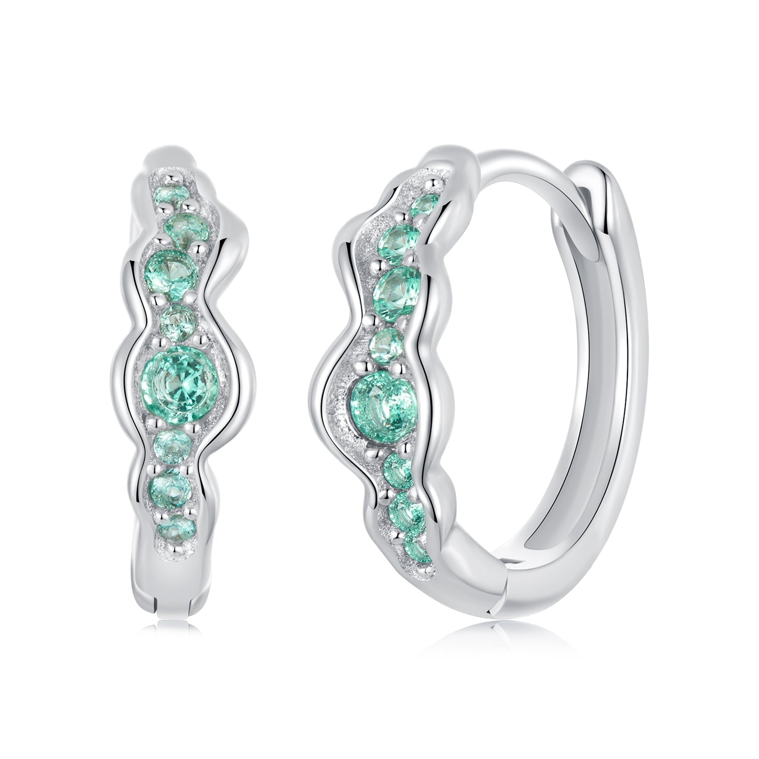 925 Sterling Silver Pave Setting CZ Earrings for Women DestGlow