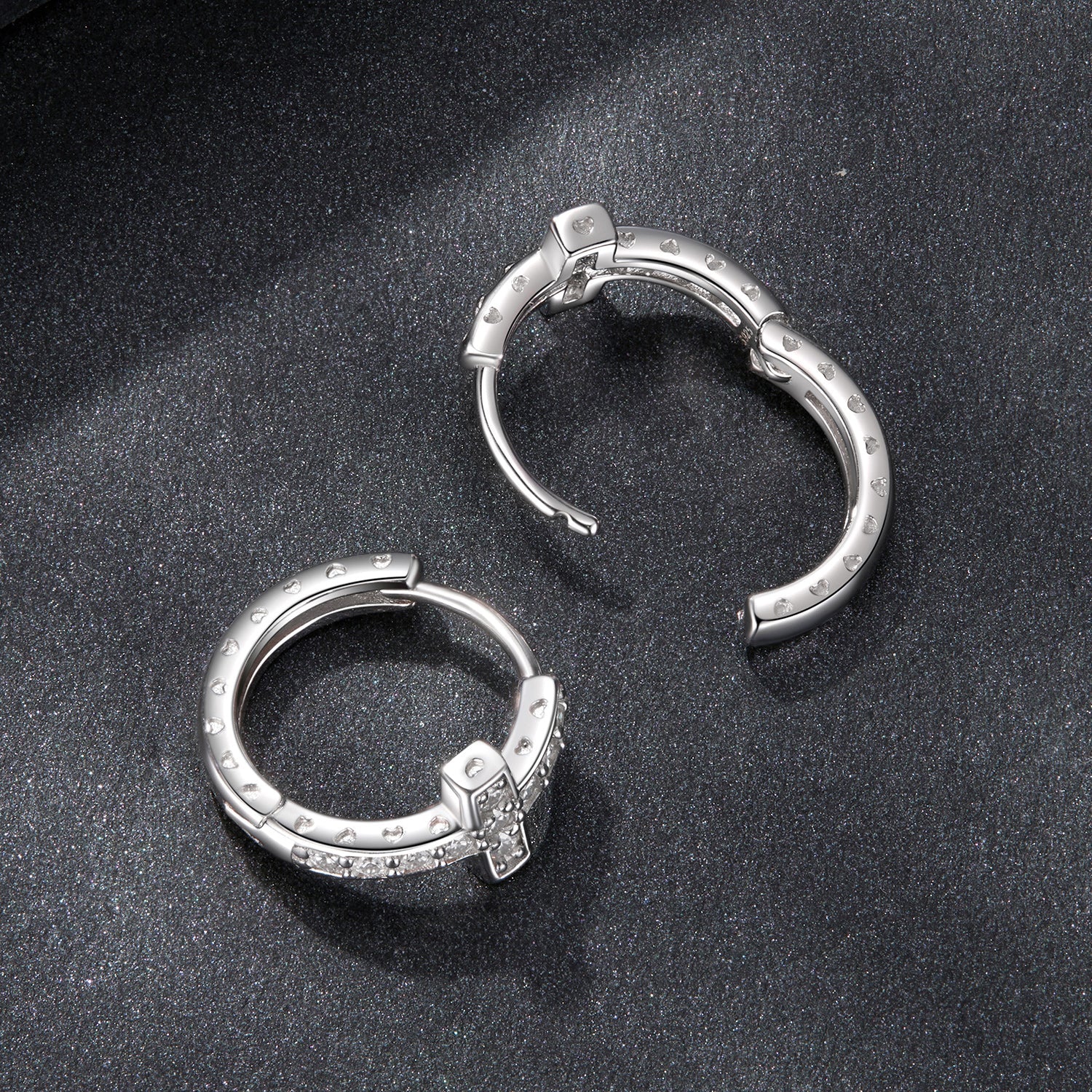 925 Sterling Silver Moissanite Earrings 1.3cm for Women DestGlow