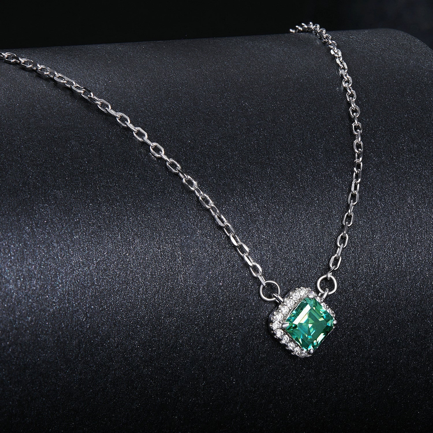 925 Sterling Silver 0.6 Carat Moissanite Pendant Necklace for Women DestGlow