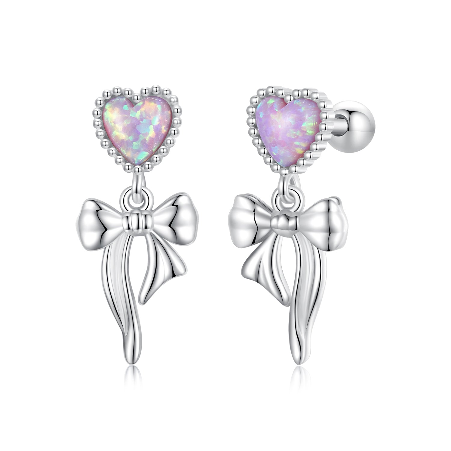 925 Sterling Silver Translucent Opal Earrings for Women DestGlow