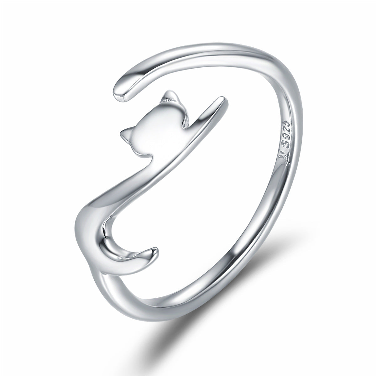 925 Sterling Silver Plated Platinum Ring 0.20cm Width for Women DestGlow