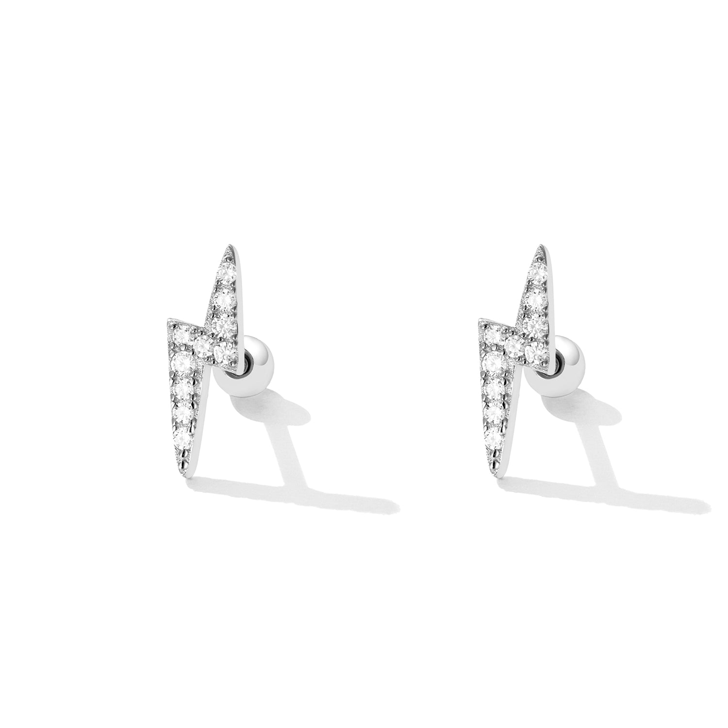 925 Sterling Silver Earrings with Pavé Setting CZ for Women DestGlow