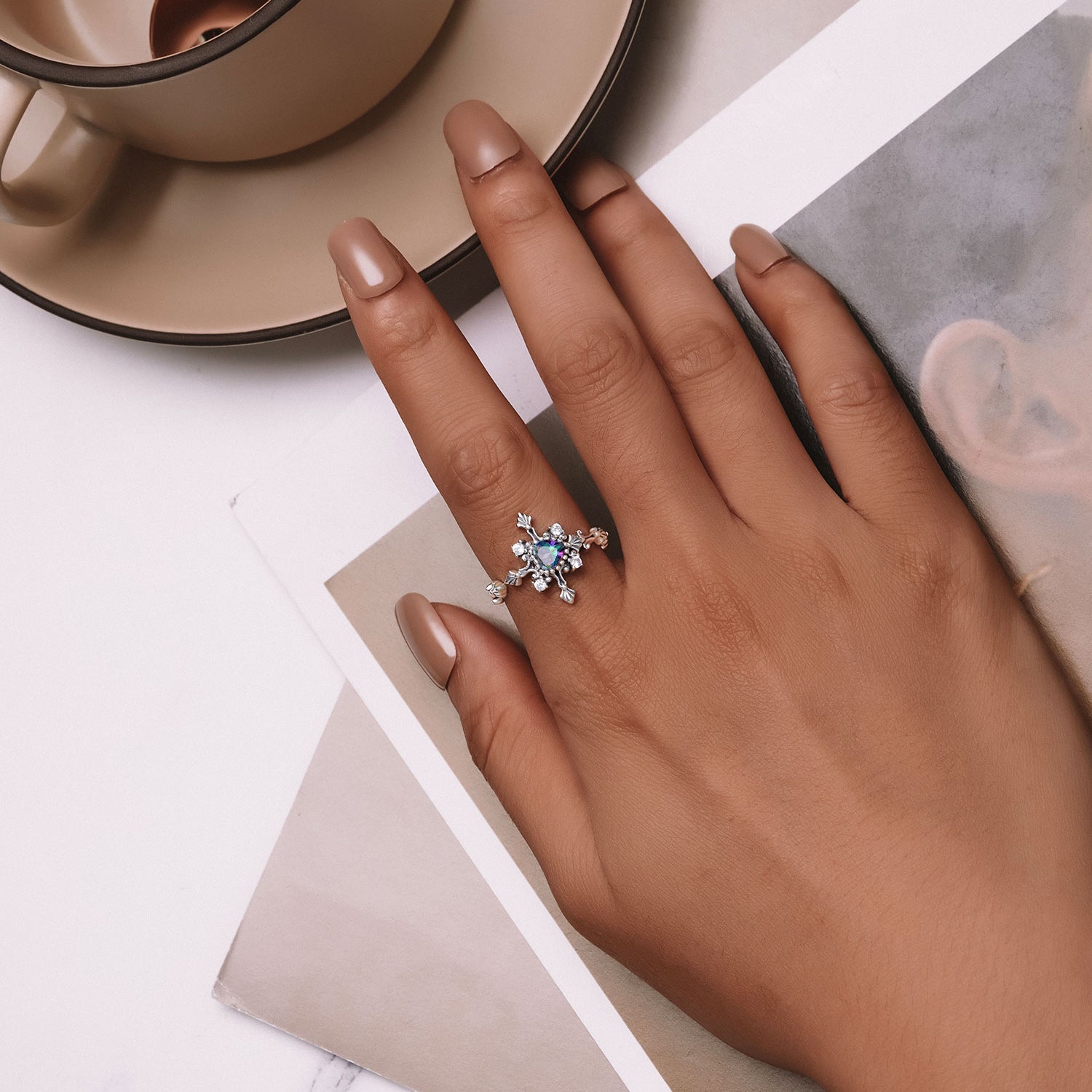 925 Sterling Silver Pavé Setting CZ Ring for Women DestGlow