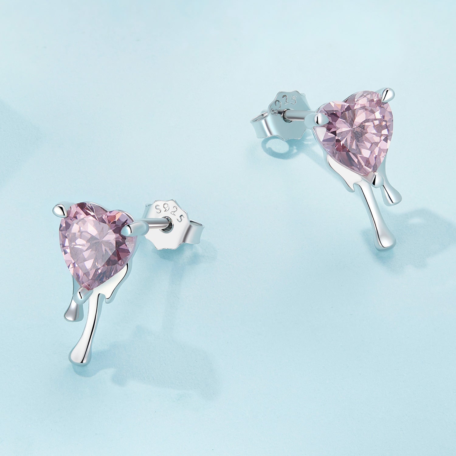 925 Sterling Silver CZ Earrings with Pavé Setting for Women DestGlow