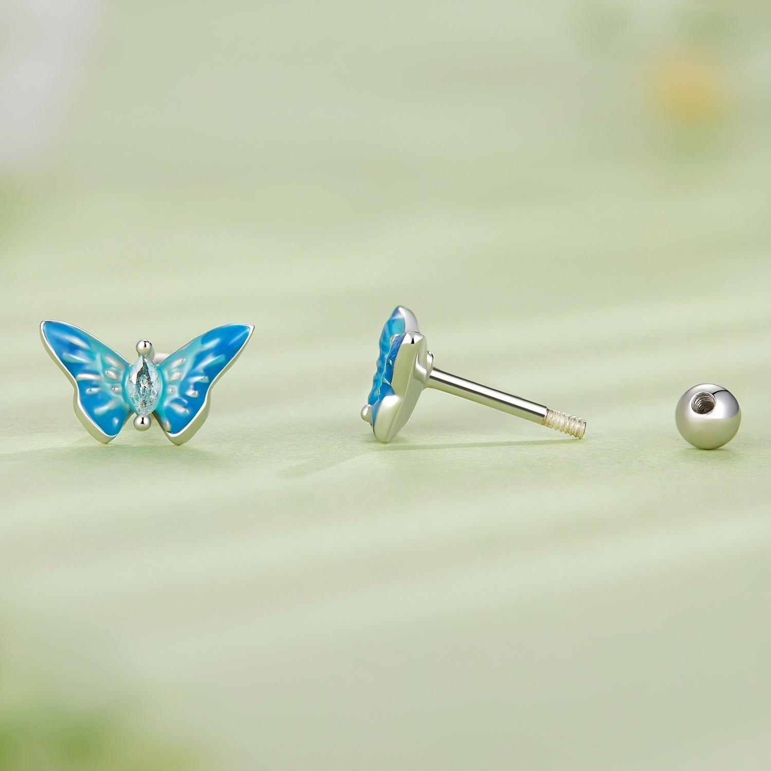 925 Sterling Silver Earrings with Enamel and CZ for Women DestGlow