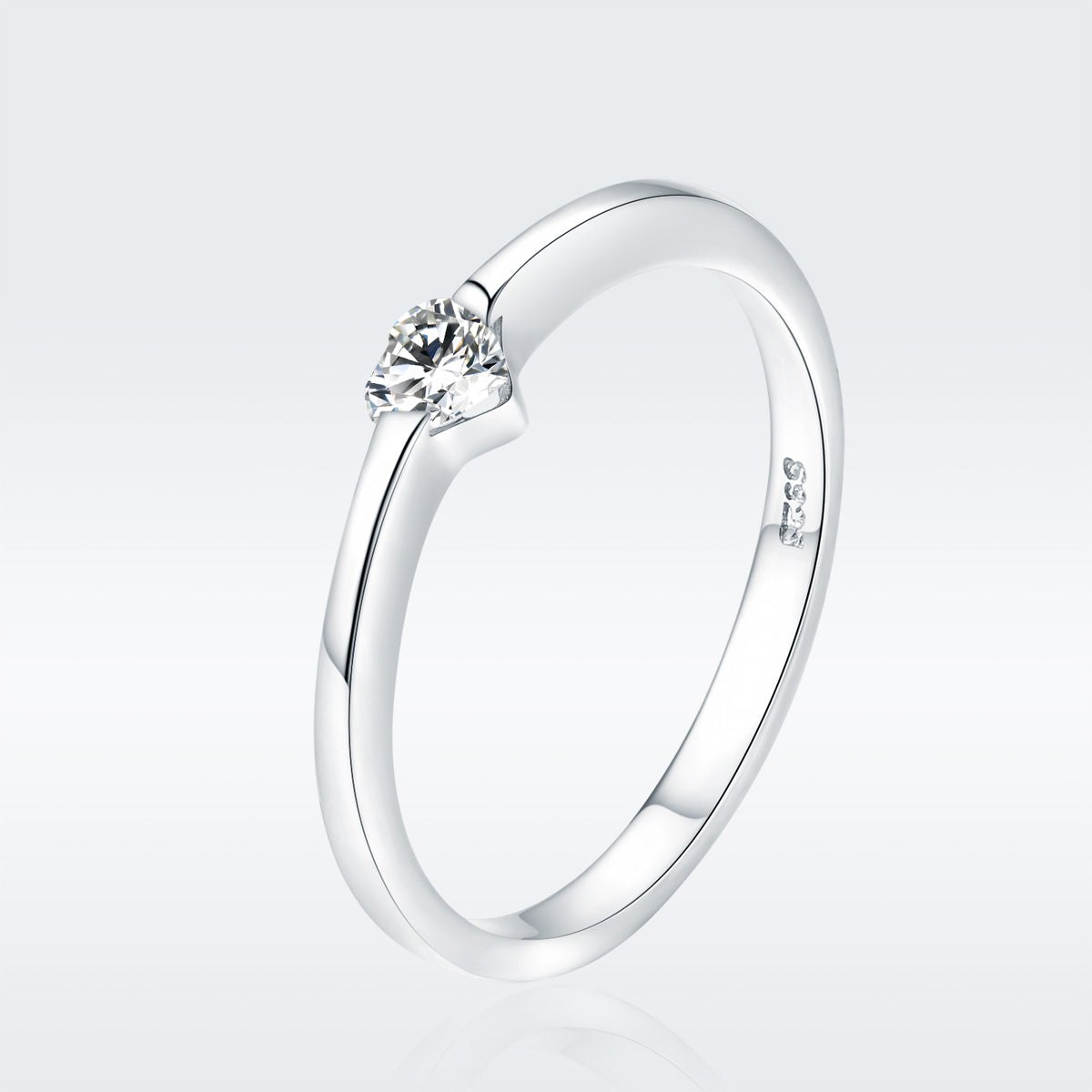 925 Sterling Silver Ring for Women Size 6.0 with Pavé Setting CZ DestGlow