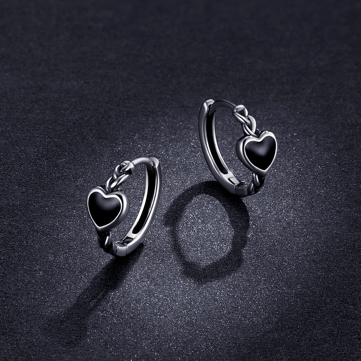 925 Sterling Silver Oxidized Enamel Earrings for Women - 1.2*0.5 cm DestGlow