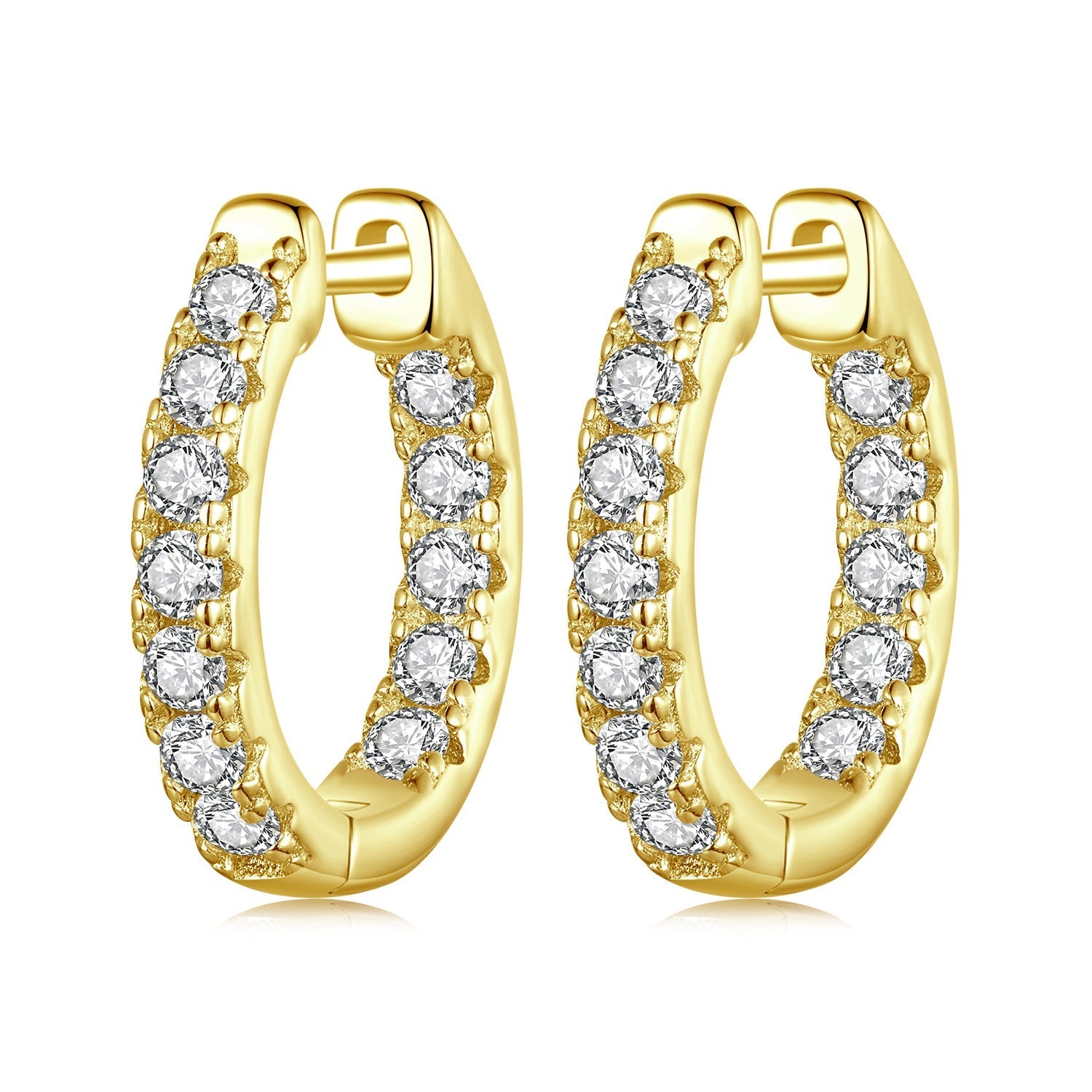 925 Sterling Silver 0.023 Carat Moissanite Earrings for Women DestGlow
