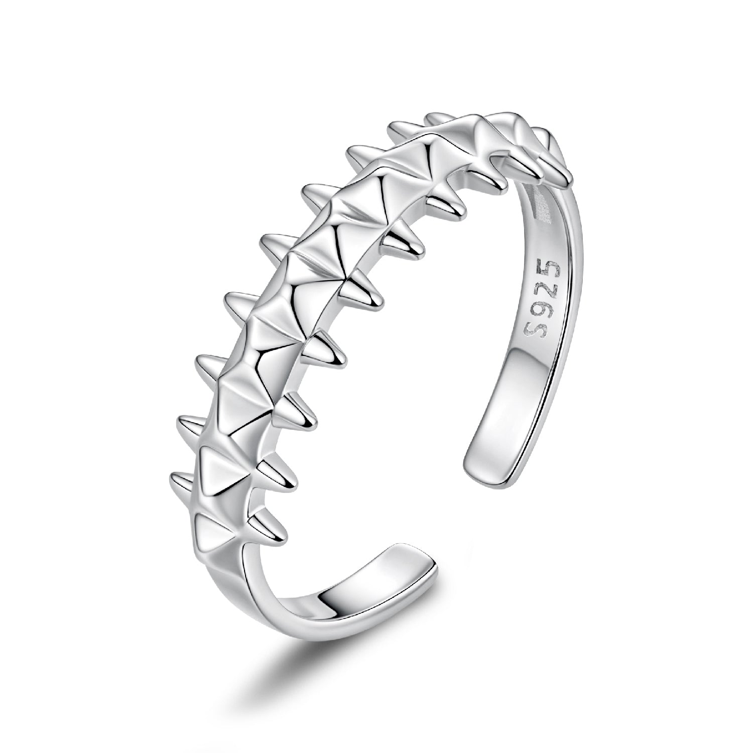 925 Sterling Silver + Plated White Gold 0.24cm Ring for Women DestGlow