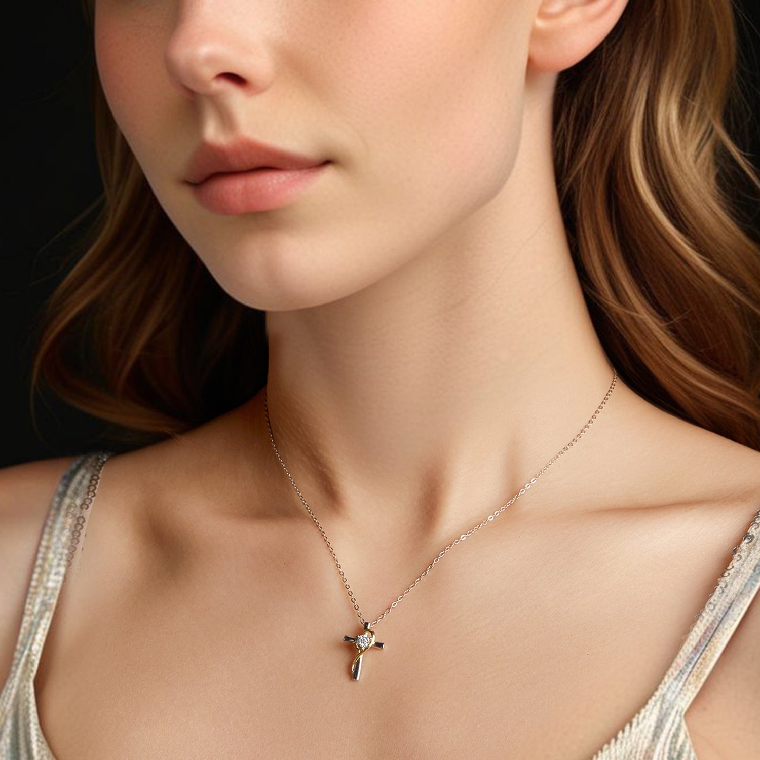 925 Sterling Silver 0.20 Carat Moissanite Necklace for Women DestGlow