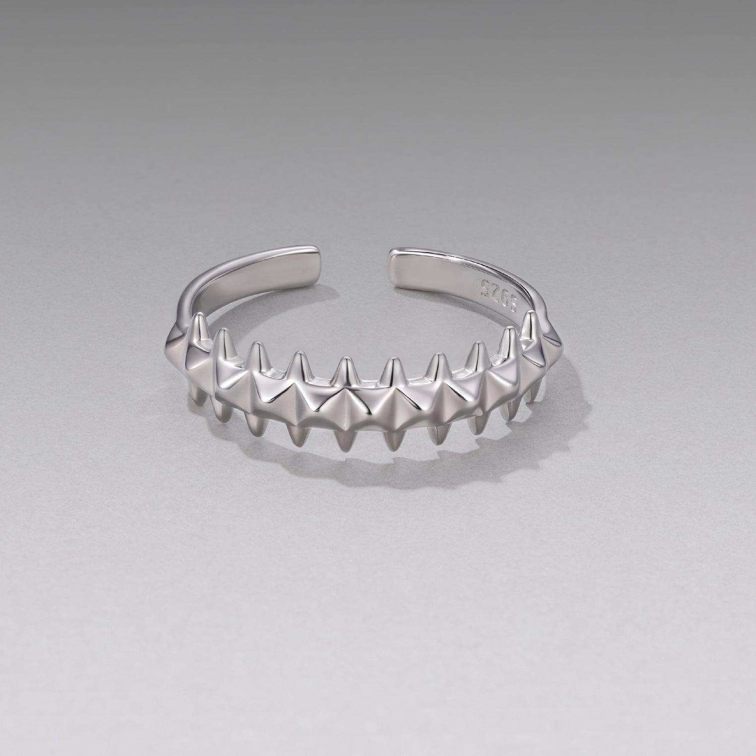 925 Sterling Silver + Plated White Gold 0.24cm Ring for Women DestGlow